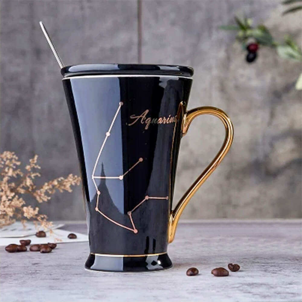 12-Piece Lucky Zodiac Mug Set - Chinese Horoscope Coffee Cups with Animal Signs - Perfect for Tea, Coffee & Hot Chocolate Gifts for Birthday, Office & Home Use