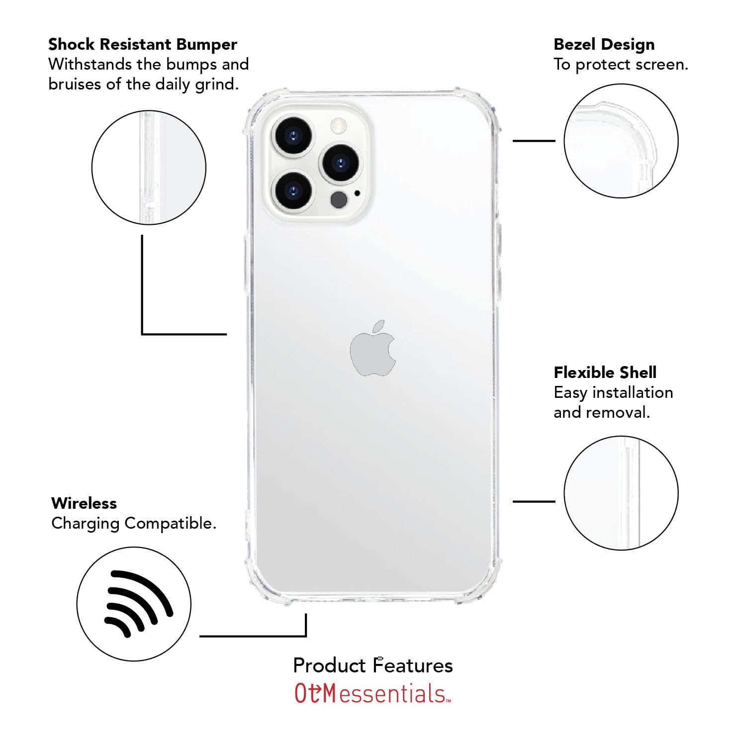 OTM Essentials Rugged Phone Case for iPhone 13 Pro - Classic White with Tough Edge Protection | Coastal Carolina University CCU Themed | Perfect for Campus Life, Outdoor Activities & Daily Use