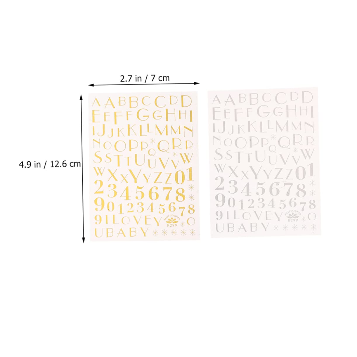 Minkissy Alphabet Stickers for Nails - 8pcs Self-Adhesive Nail Art Letter Stickers Set for Girls & Women | Perfect for DIY Manicures, Nail Decoration & Gift Giving