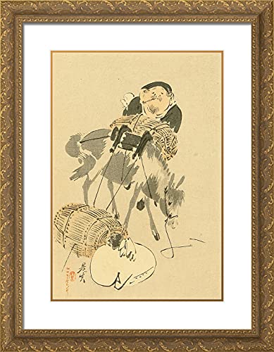 Gold Ornate Wood Frame with Double Matting