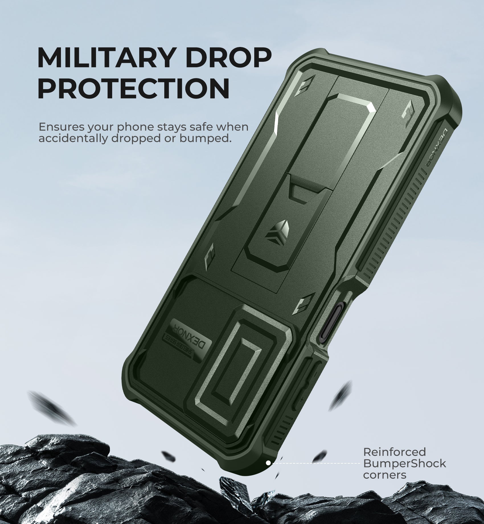 Durable Samsung Galaxy A26 5G Full Body Case with Built-in Screen Protector & Kickstand - Shockproof Protective Cover for Work, Travel & Outdoor Activities