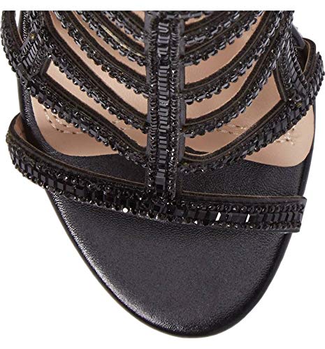 Rae Rhinestone Strappy Heels - Elegant Caged Evening Dress Shoes for Prom, Wedding & Party | Women's High Heel Sandals for Special Occasions