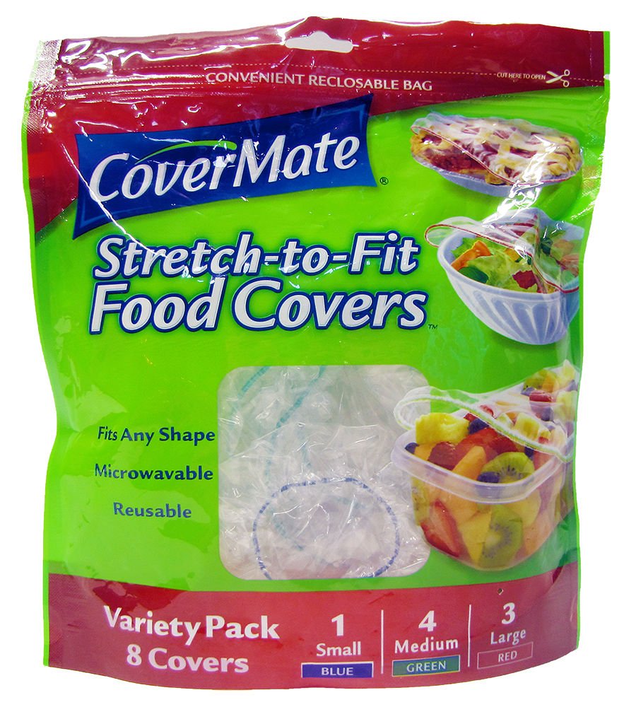 Stretch-to-Fit Food Covers & Reusable Reclosable Storage Bags - Microwave & Freezer Safe for Meal Prep, Leftovers & Snacks