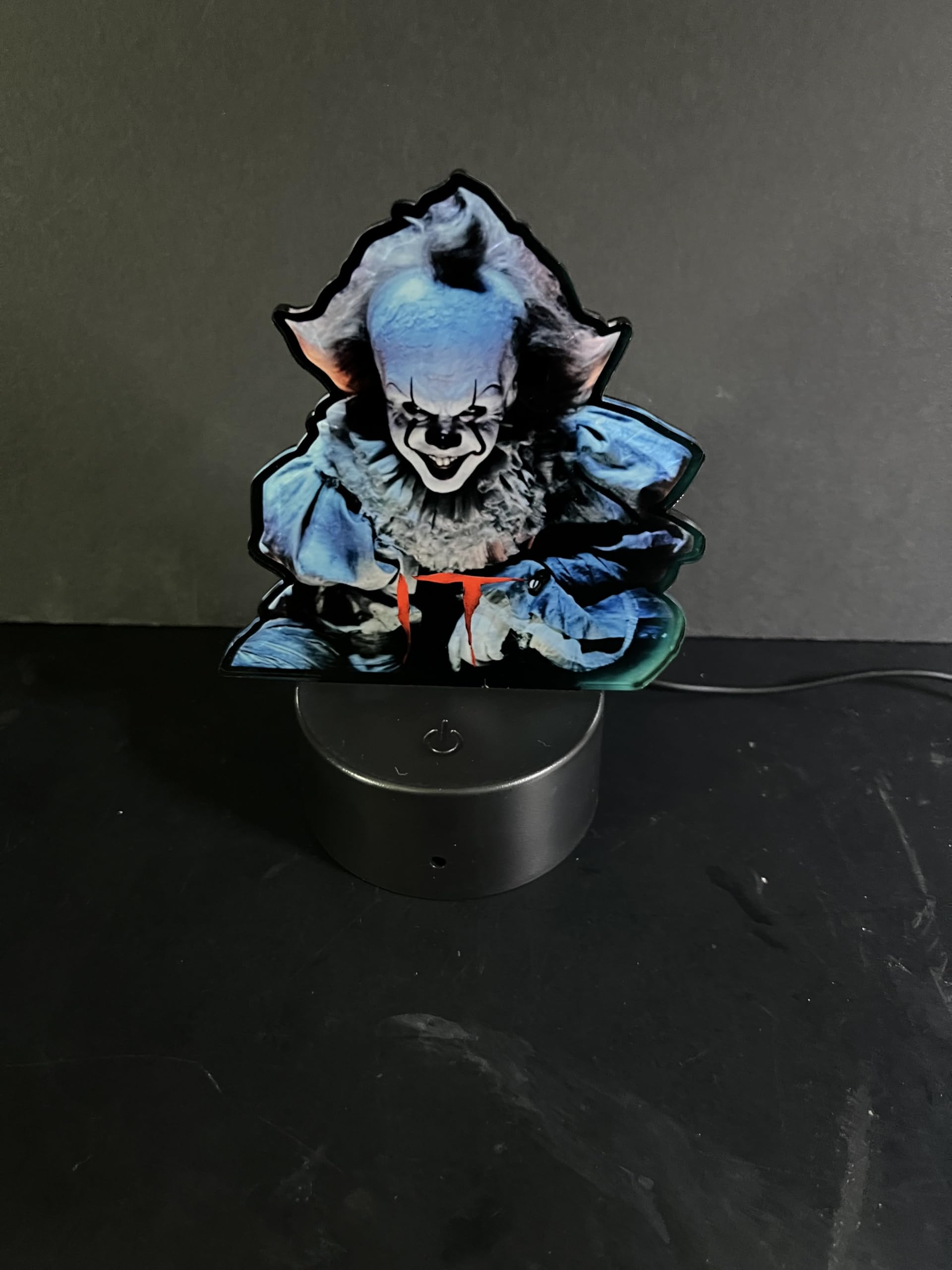 Pennywise Night Light - Stephen King IT Inspired LED Desk Lamp for Kids & Adults - Perfect for Bedroom, Nursery, or Horror Fan Decor