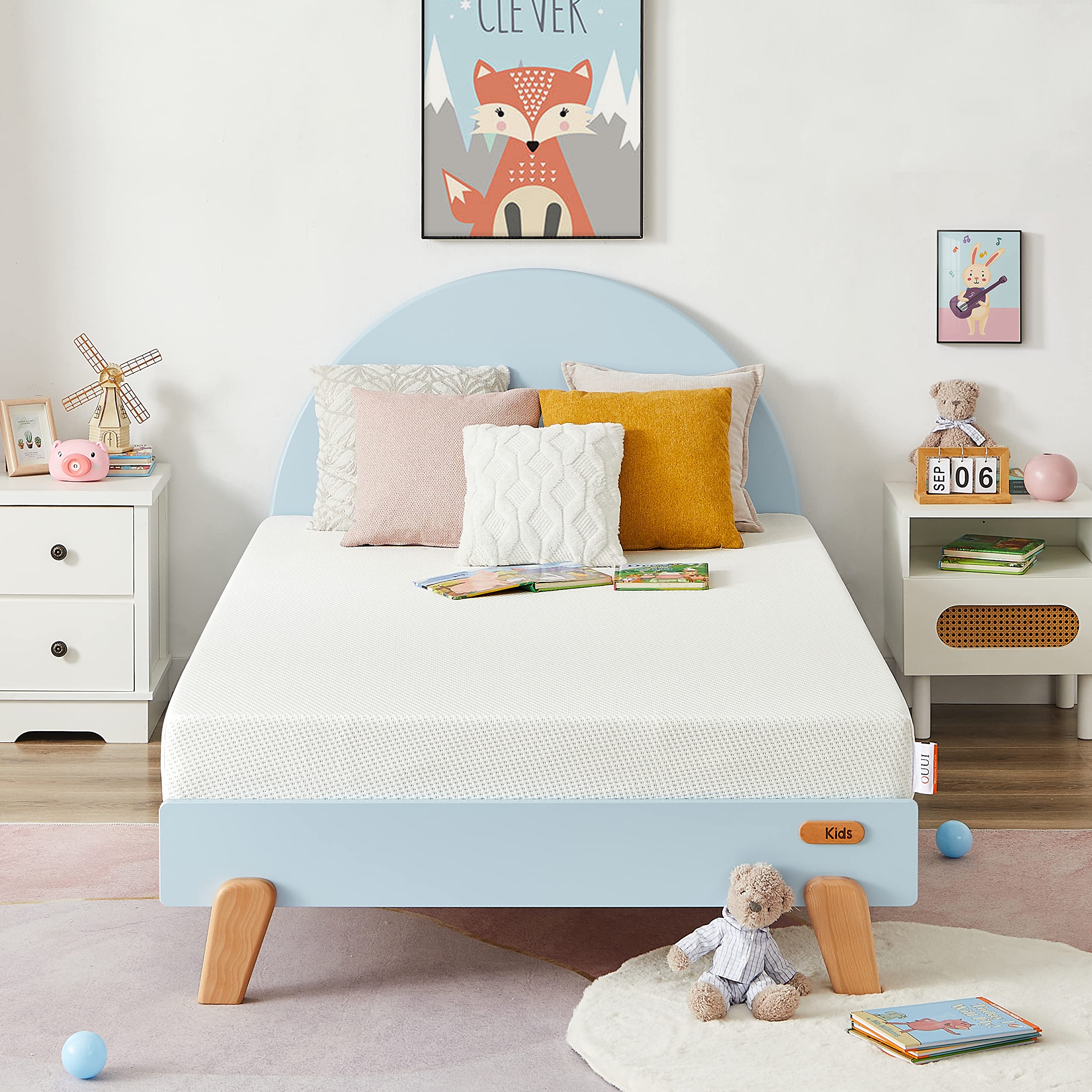 5 Inch Twin Size Green Tea Cooling Gel Memory Foam Mattress - Medium Firm Kids Bed Mattress in a Box for Bunk Beds & Trundle Beds | Pressure Relief & Breathable | CertiPUR-US Certified | Perfect for Children's Bedrooms, Guest Rooms & Dormitories