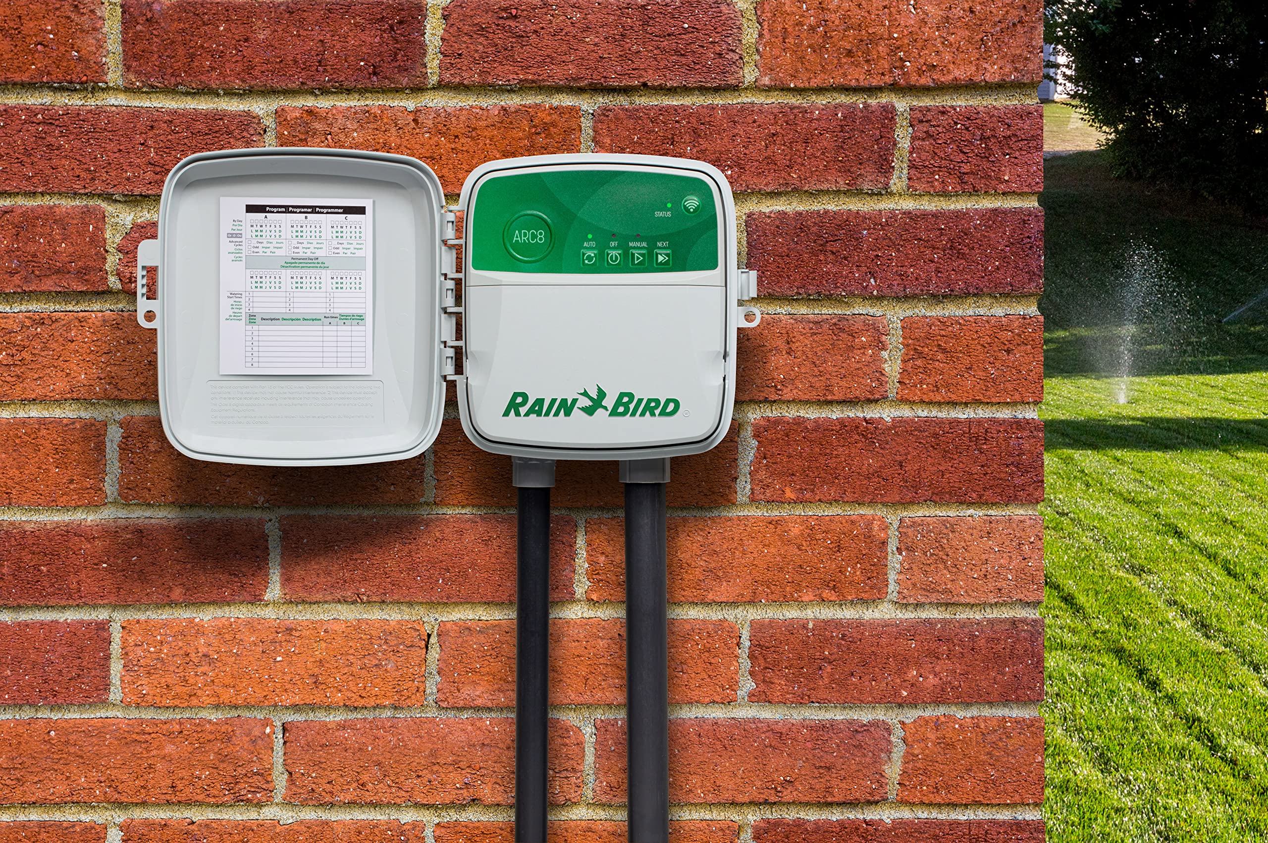Rain Bird ARC8 Smart WiFi Irrigation Controller - 8-Zone App-Controlled Water Timer for Lawn & Garden | Alexa Compatible, EPA WaterSense Certified | Perfect for Home, Yard & Landscape Watering Systems