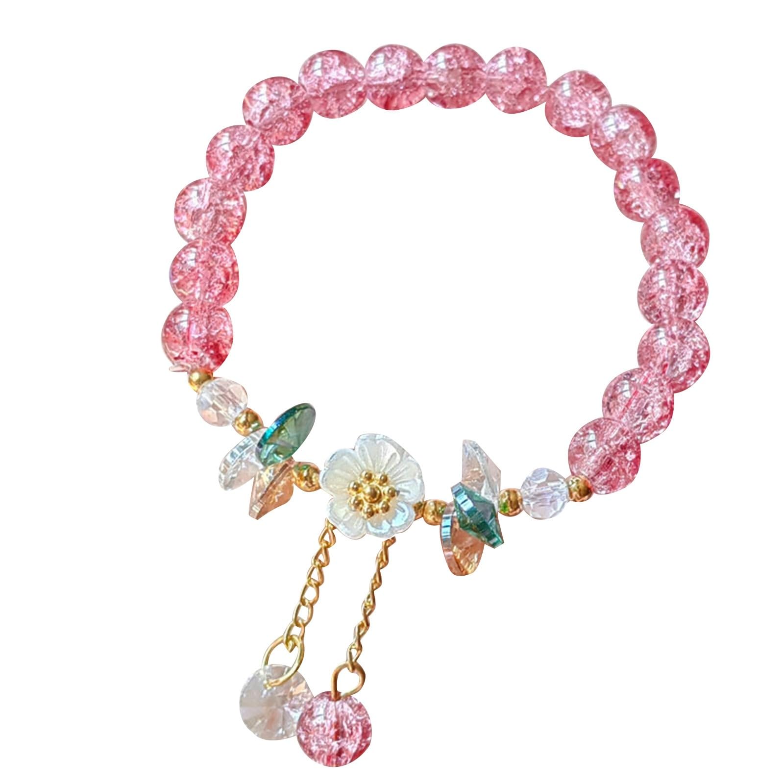Chinese Style Flower Bead Bracelets for Women - Gold Jewelry Gifts for Her, Him, Mother & Father - Perfect for Weddings, Parties & Daily Wear