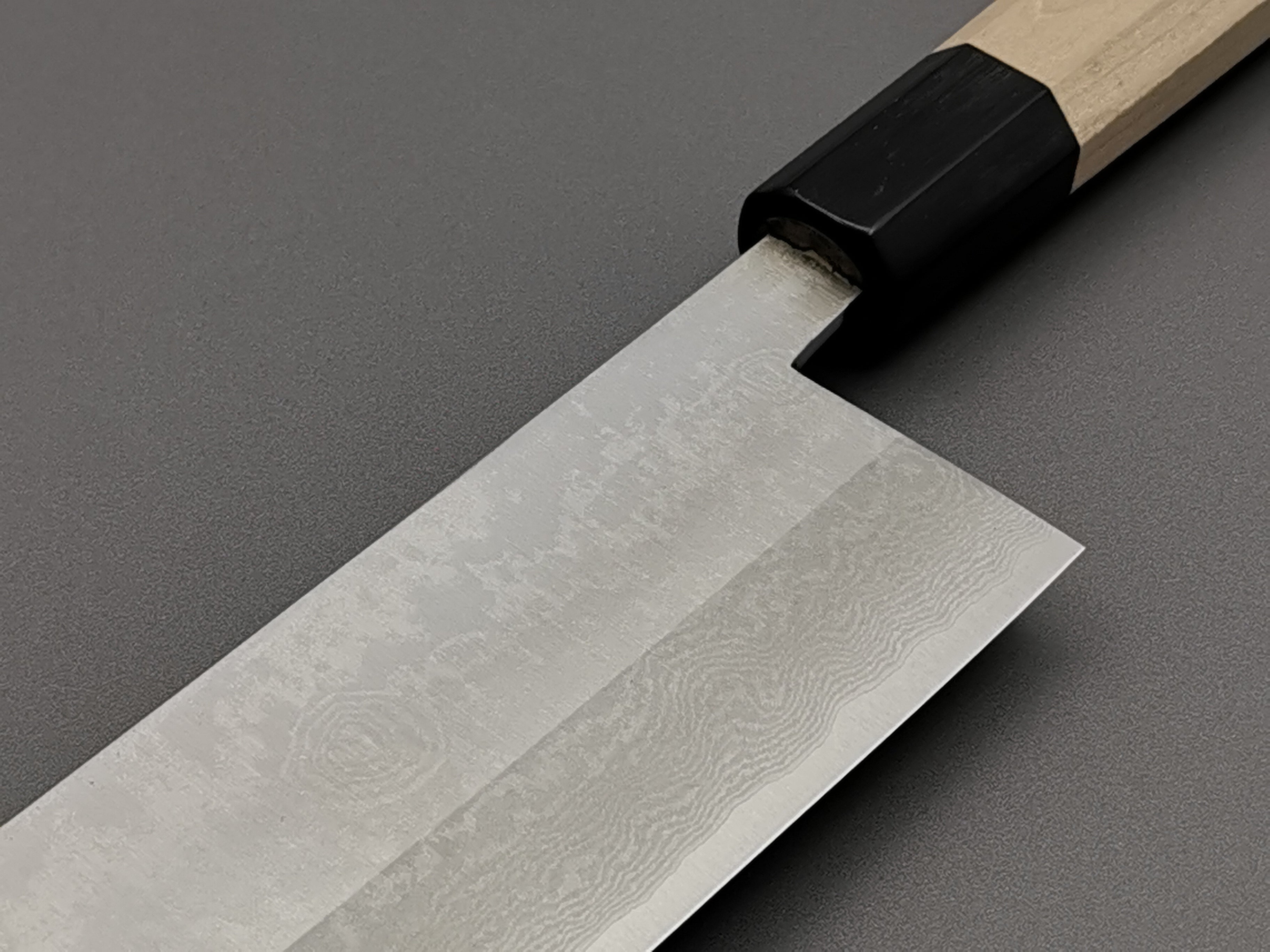 Premium Sakai Kikumori Ginsan Damascus Nakiri Knife - Japanese Handcrafted Chef Knife for Slicing, Dicing & Chopping Vegetables - Perfect for Home Cooks & Professional Chefs