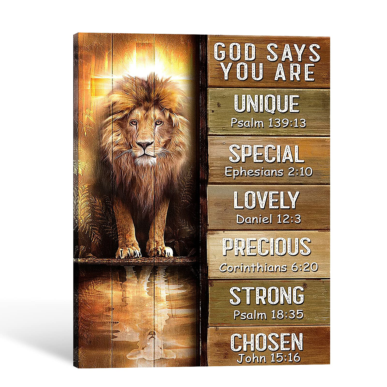 Inspirational Wall Art - Motivational Canvas for Office & Home Decor, Positive Quotes Lion Artwork, Framed Wall Decoration (28x40 Inches) - Perfect for Living Room, Bedroom, Study & Workspace