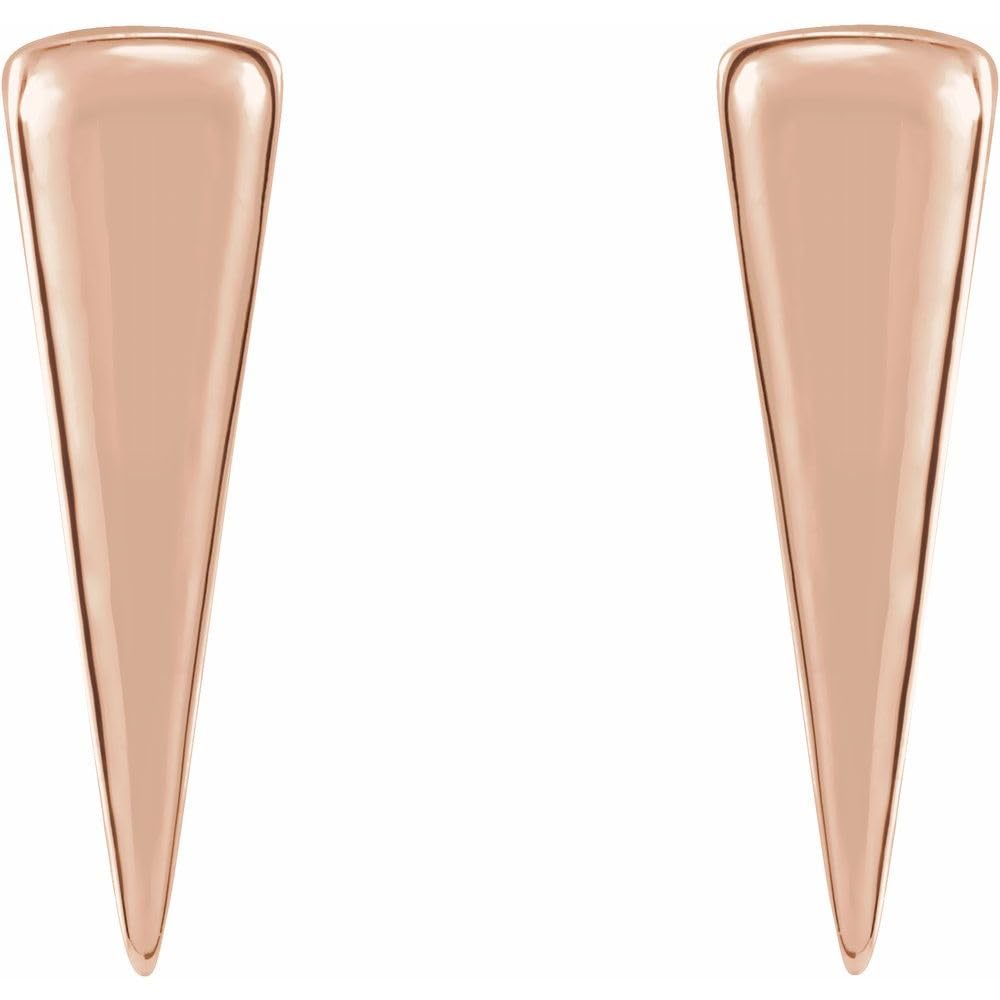 12x3.27mm Triangle Stud Earrings for Women - 12mm x 3.3mm Small Minimalist Geometric Earrings - Perfect for Everyday Wear, Office & Date Night