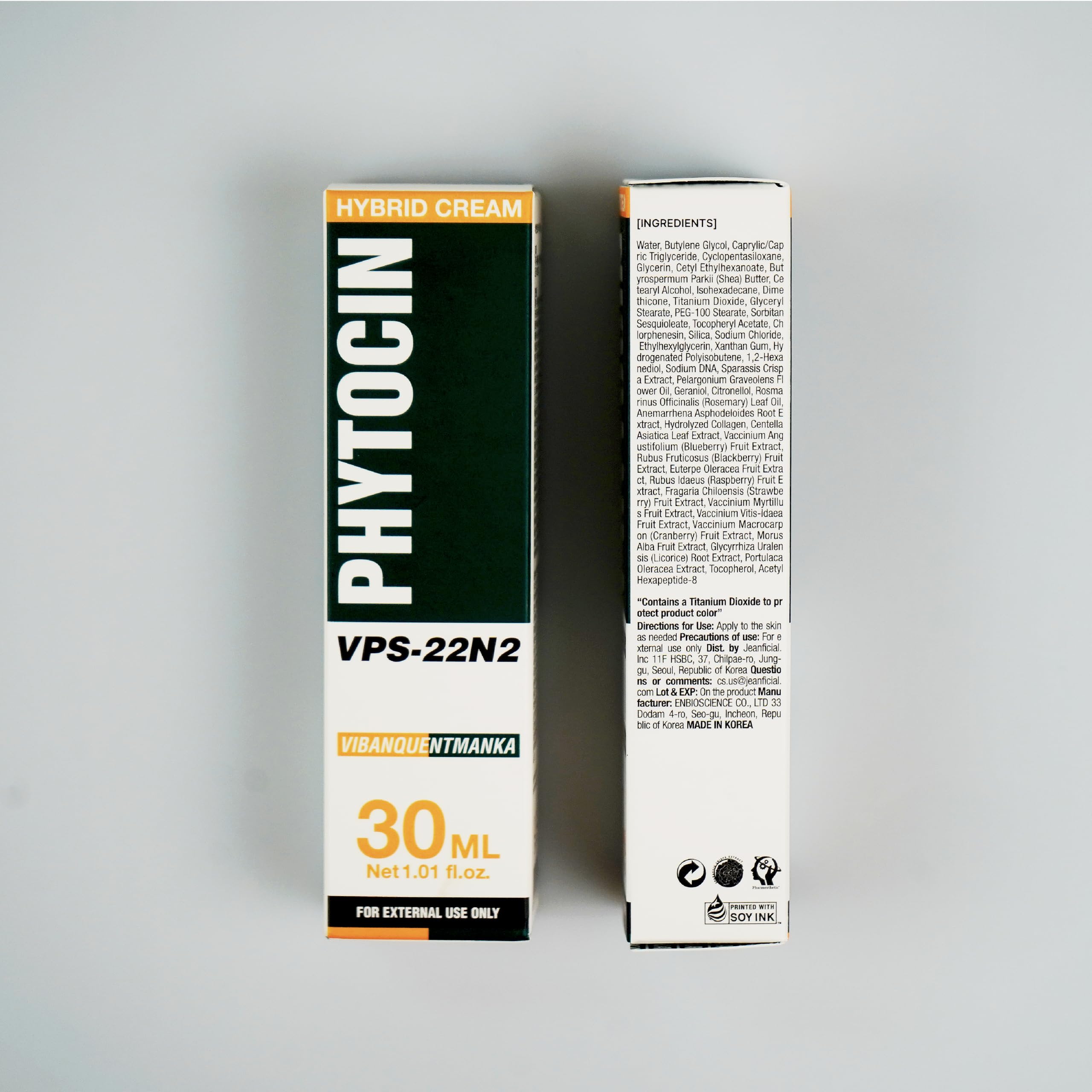 Phytocin Cream - Korean Moisturizing Face Cream for Acne Prone Skin with PDRN & Centella Asiatica | Barrier Repair & Anti-Wrinkle Treatment | Salmon Collagen Cream 30mL | Daily Hydration for Sensitive & Dry Skin
