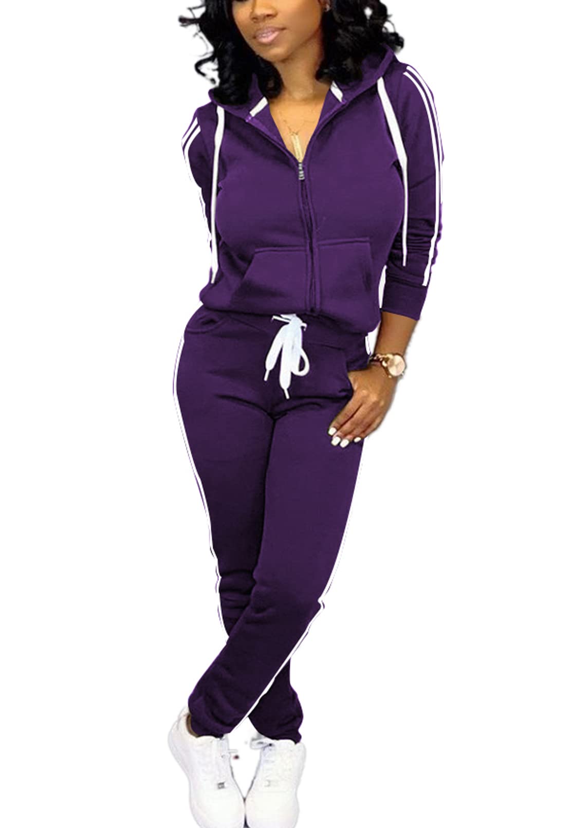 Mrskoala Women's 2-Piece Tracksuit Set - Soft Jogging Outfit with Pockets for Workout, Running & Lounge Wear | Gym, Yoga, Travel & Casual Wear