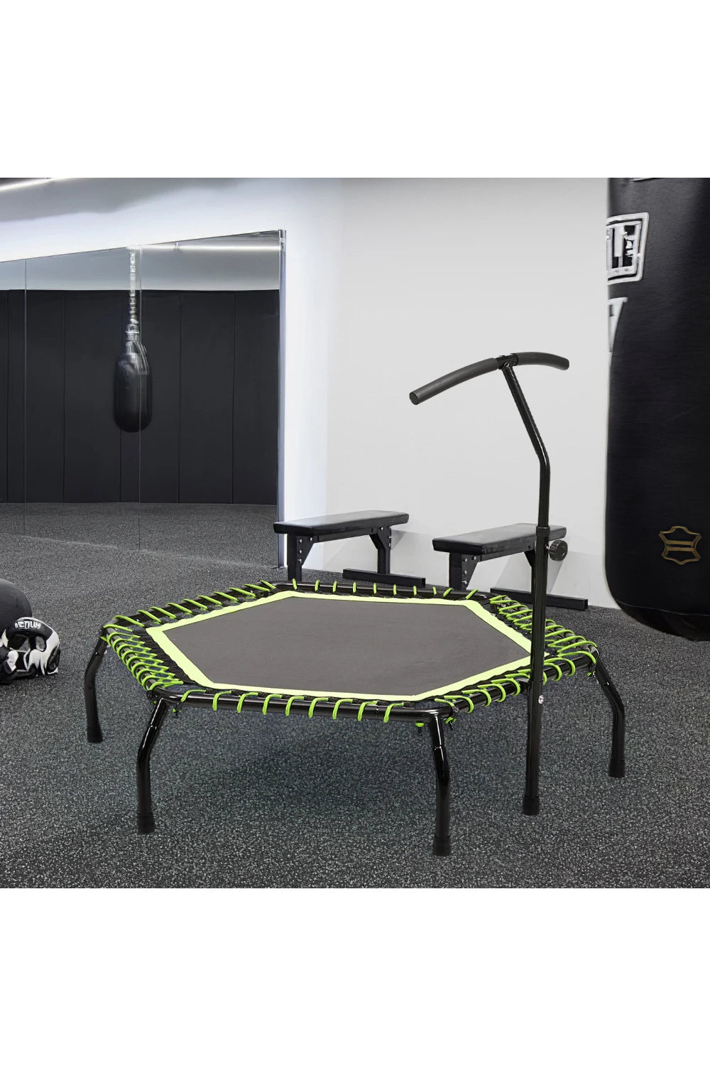 Best Mini Trampoline for Adults & Kids - Indoor/Outdoor Bungee Jumping Fitness Rebounder for Home Gym & Backyard Fun