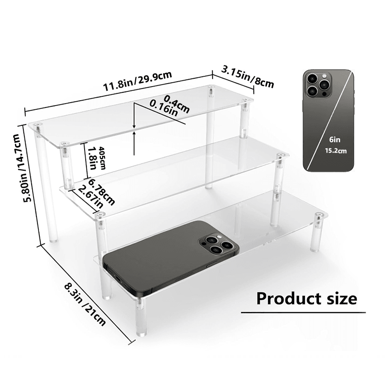 Clear Acrylic Display Stand for Minifigures & Car Models - Perfect for LEGO Collectibles, Diecast Cars, and Action Figure Showcase