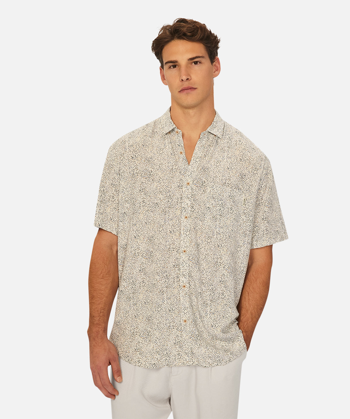 Stylish Vincente Short Sleeve Shirt for Men - Breathable Cotton Casual Wear - Perfect for Summer Outings & Office Casual Fridays