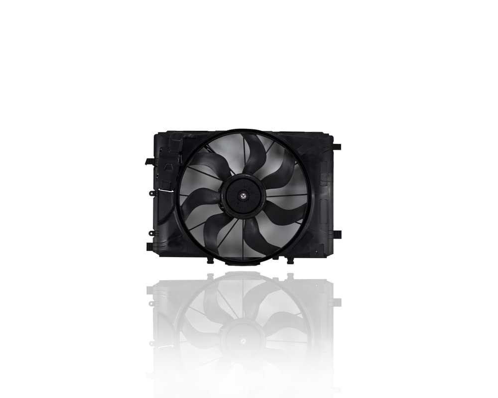 Engine Cooling Fan Assembly Replacement for 2017-2018 Infiniti QX30 2.0L Turbo - With Control Module (Part# 214815DD0A) - Pacific Best Inc - Perfect for Overheating Prevention & Summer Driving