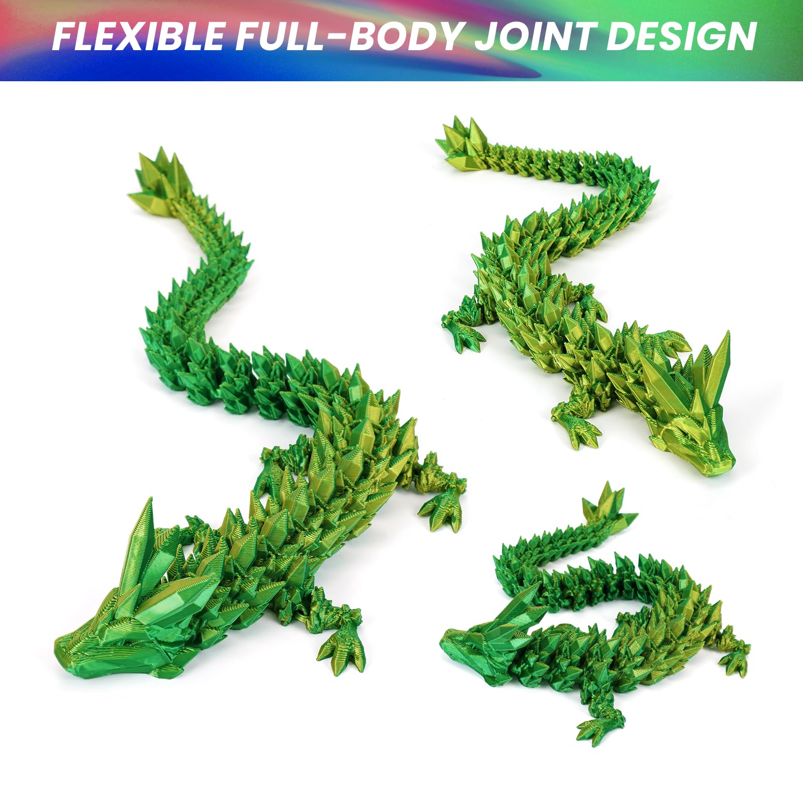 3D Printed Dragon Eggs with Articulated Crystal Dragon Inside - Easter Basket Stuffers, Prefilled Easter Eggs, Unique Fidget Toys for Kids | Perfect for Easter Gifts, Party Favors & Sensory Play