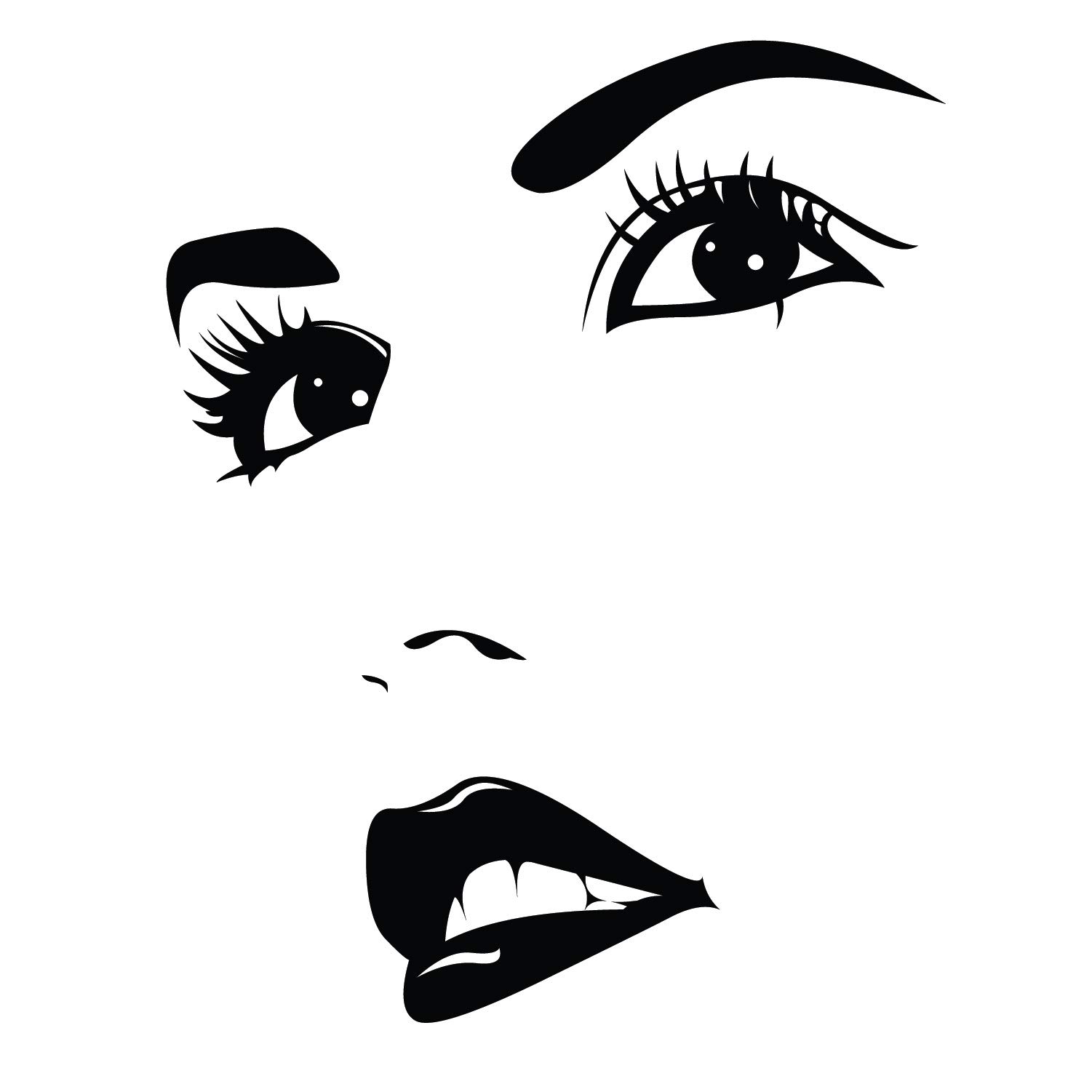 Eyelash Wall Decals - Premium Beauty Salon Decorations, Self-Adhesive Lash Wall Stickers for Salon & Home Decor - Perfect for Nail Salons, Spas, and Bedroom Wall Art (Set of 12)