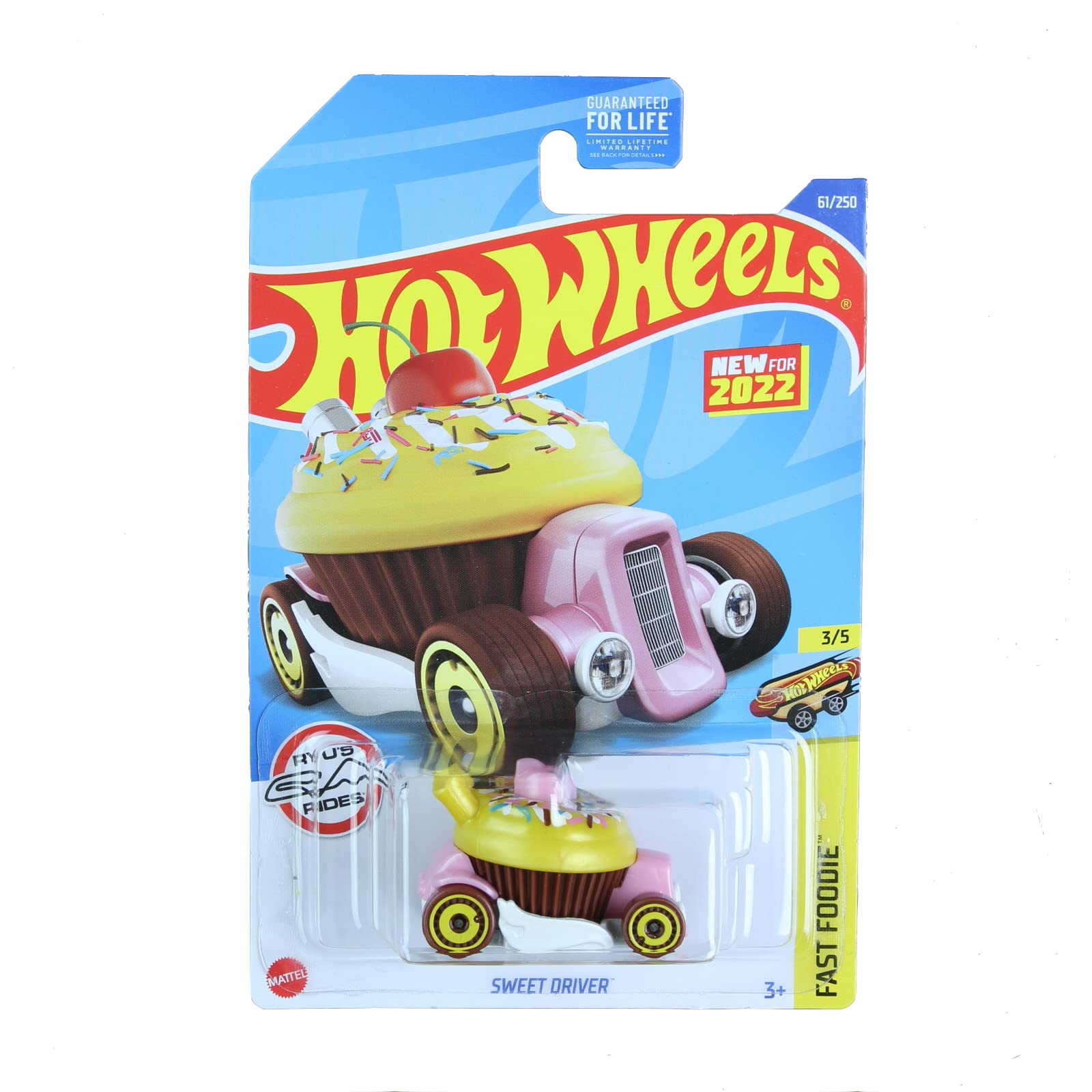 Hot Wheels Die-Cast Sweet Driver Cupcake Car - Fast Foodie Series 3/5 - Perfect for Collectors, Kids Play & Display - Great Gift for Birthday & Christmas