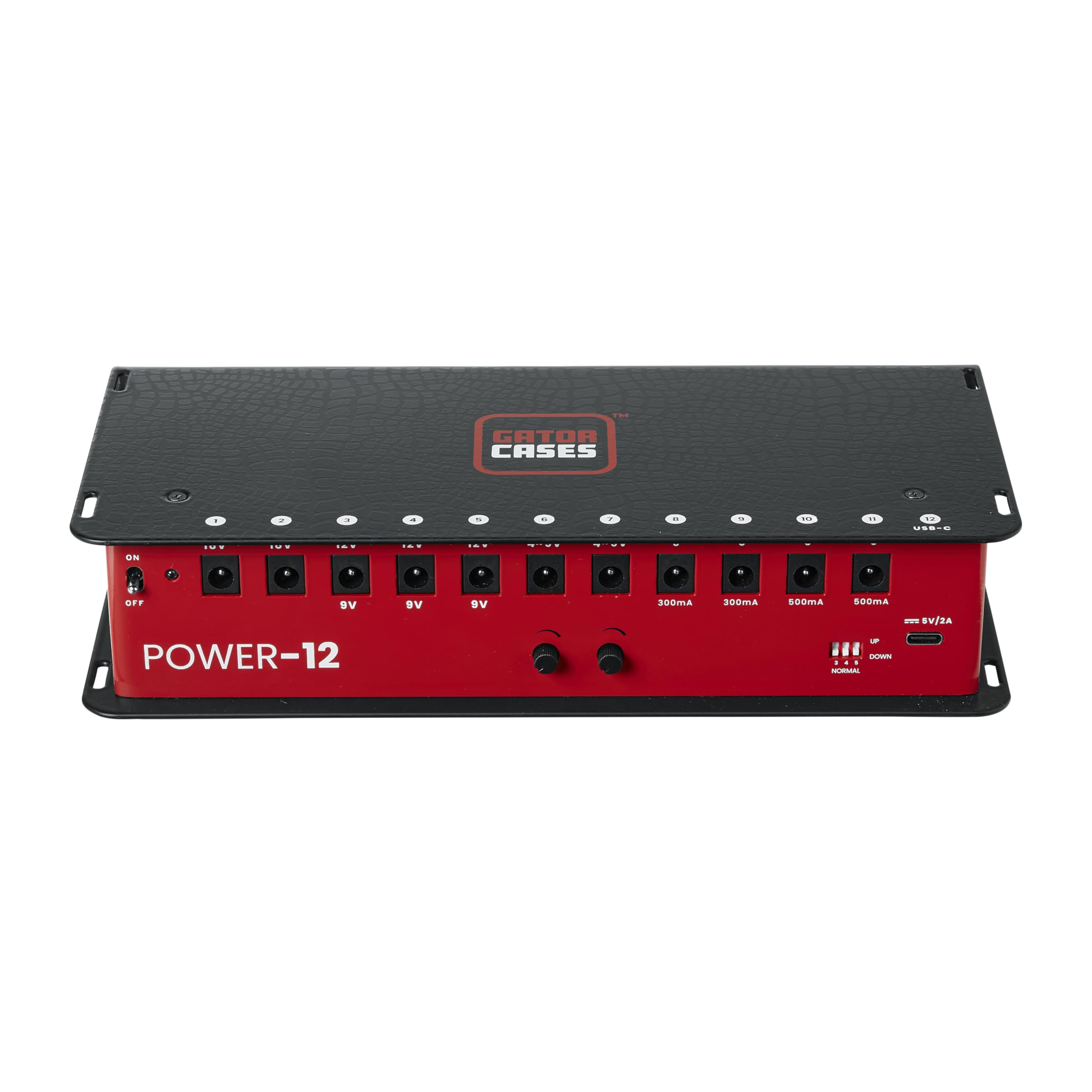 Gator GTR-PWR-12 Professional Guitar Pedalboard Power Supply - 12 Isolated Outputs 2300mA for Noise-Free Performance | Perfect for Live Gigs & Studio Recording