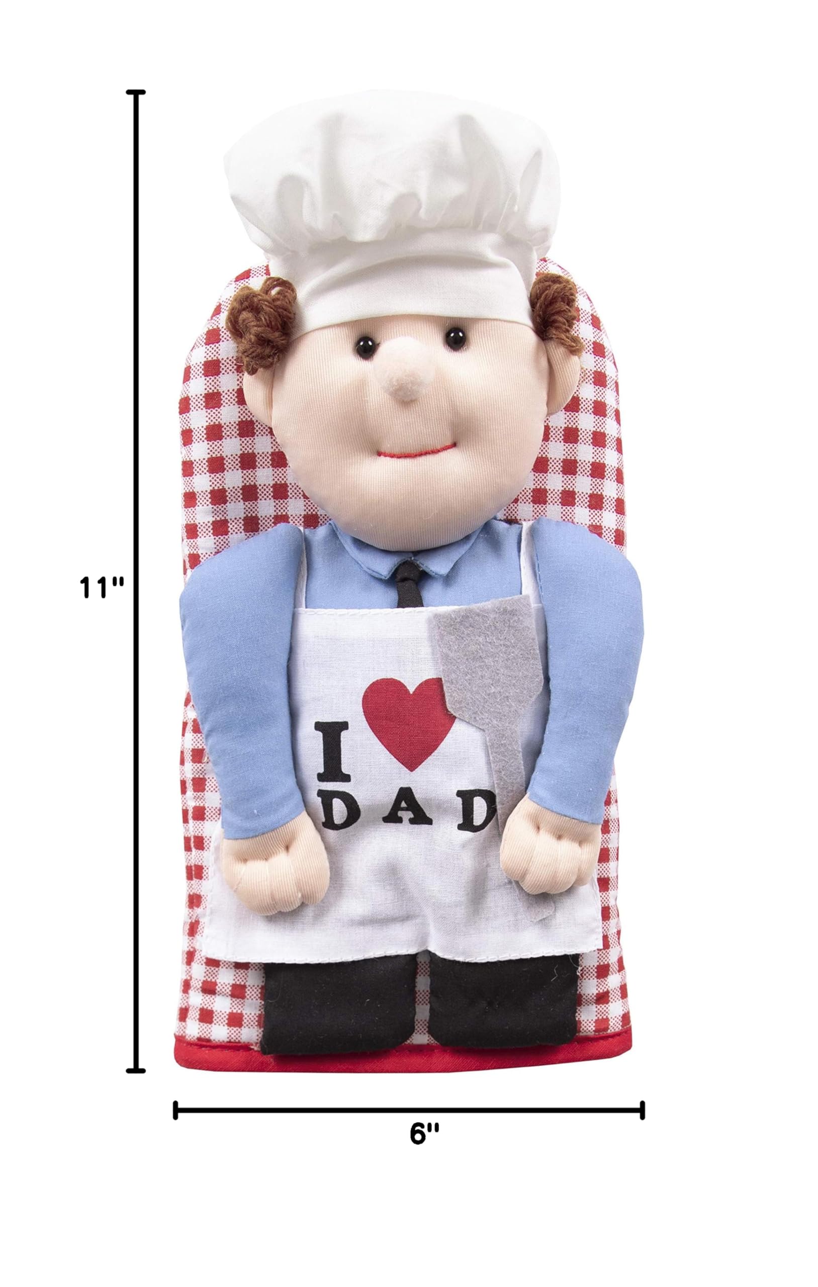 Ritz Kitchen Friends Novelty Cotton Oven Mitt - Heat Resistant Cooking Glove for Baking & Grilling - Funny Dad Gift for Father's Day, Housewarming & Kitchen Decor (6