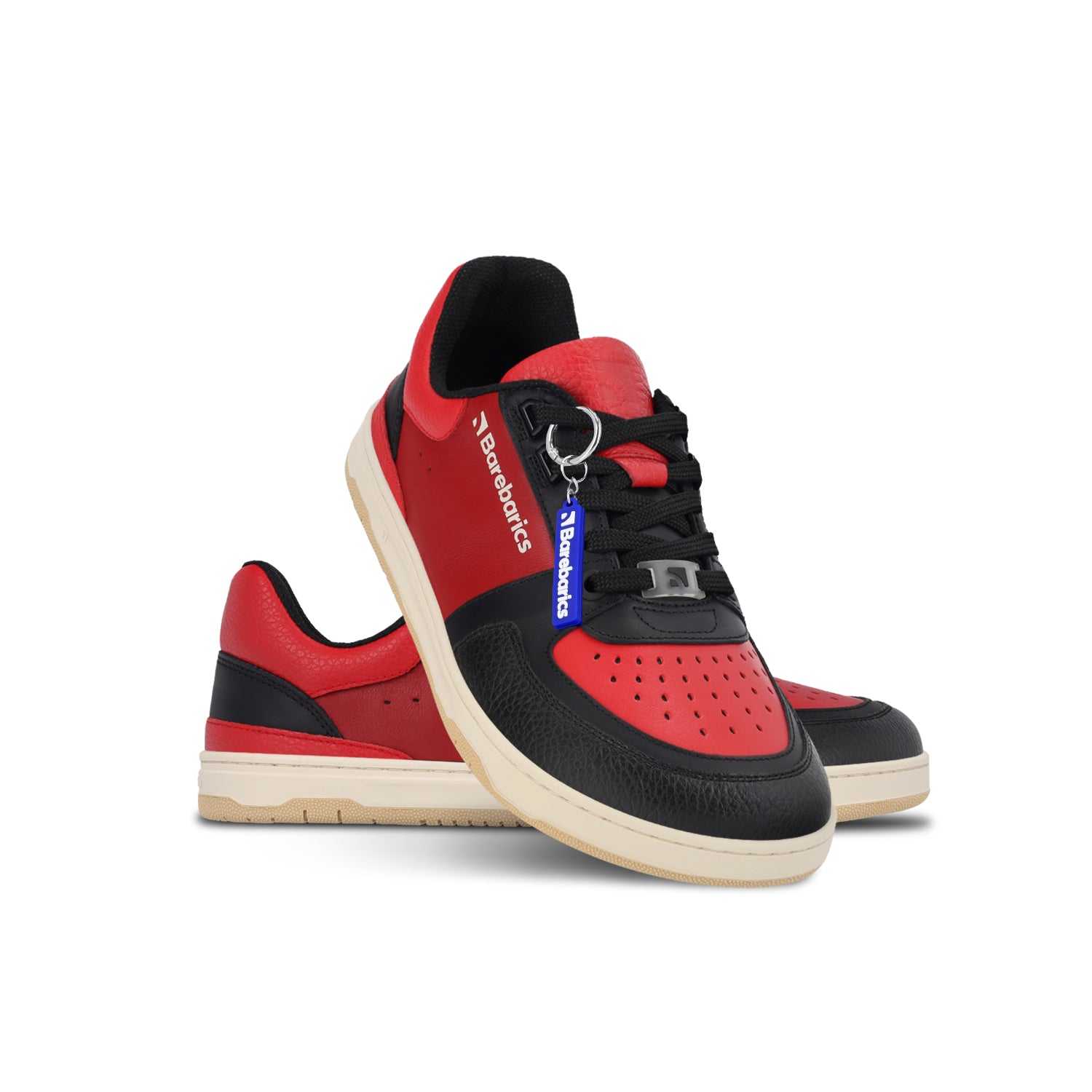 Barefoot Sneakers for Men & Women - Barebarics Wave Black & Red Minimalist Shoes | Lightweight & Flexible for Running, Walking & Gym Workouts