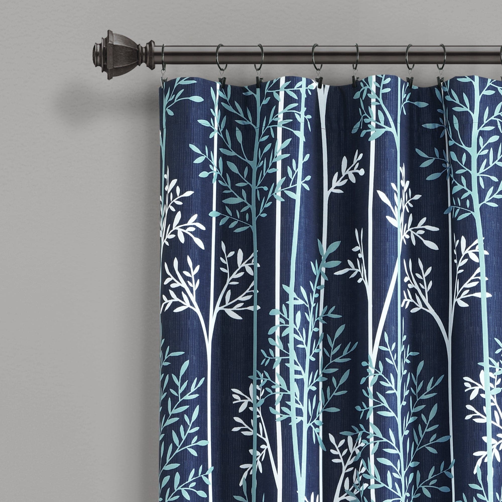 Blackout Curtain Panels with Rod Pocket - Thermal Insulated Linear Tree Design for Bedroom & Living Room - Noise Reducing & Energy Saving Window Treatments