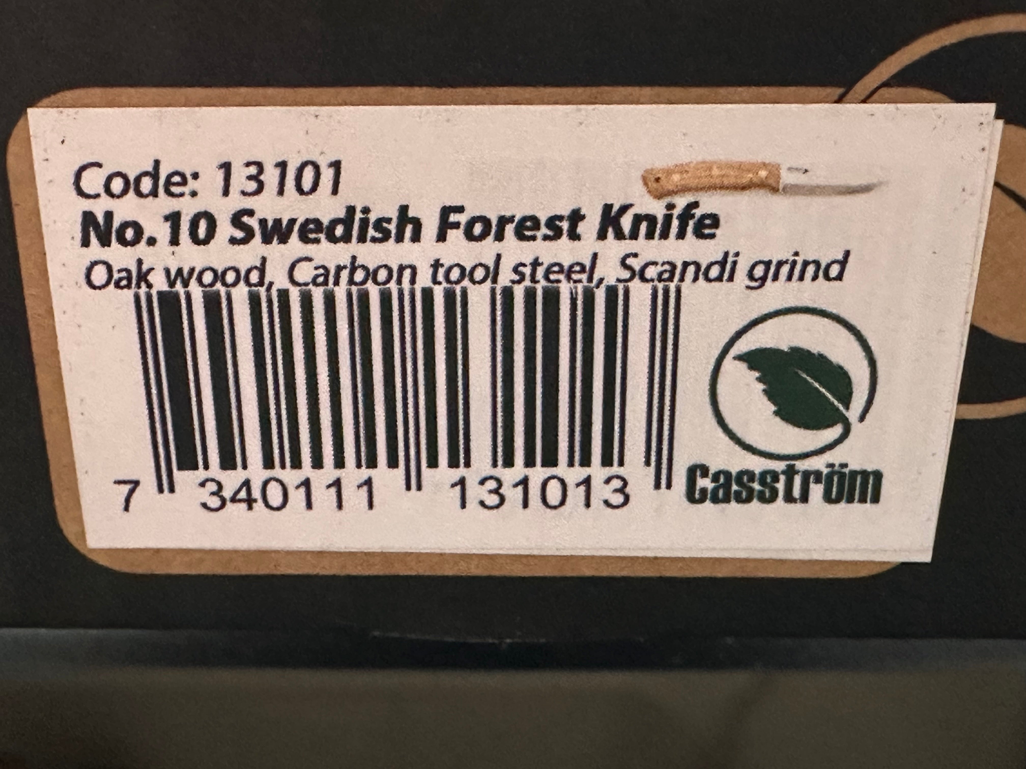 Casstrom No.10 Swedish Forest Knife - High Carbon Sleipner Steel Blade with Oak Handle | Bushcraft, Camping & Outdoor Survival Tool