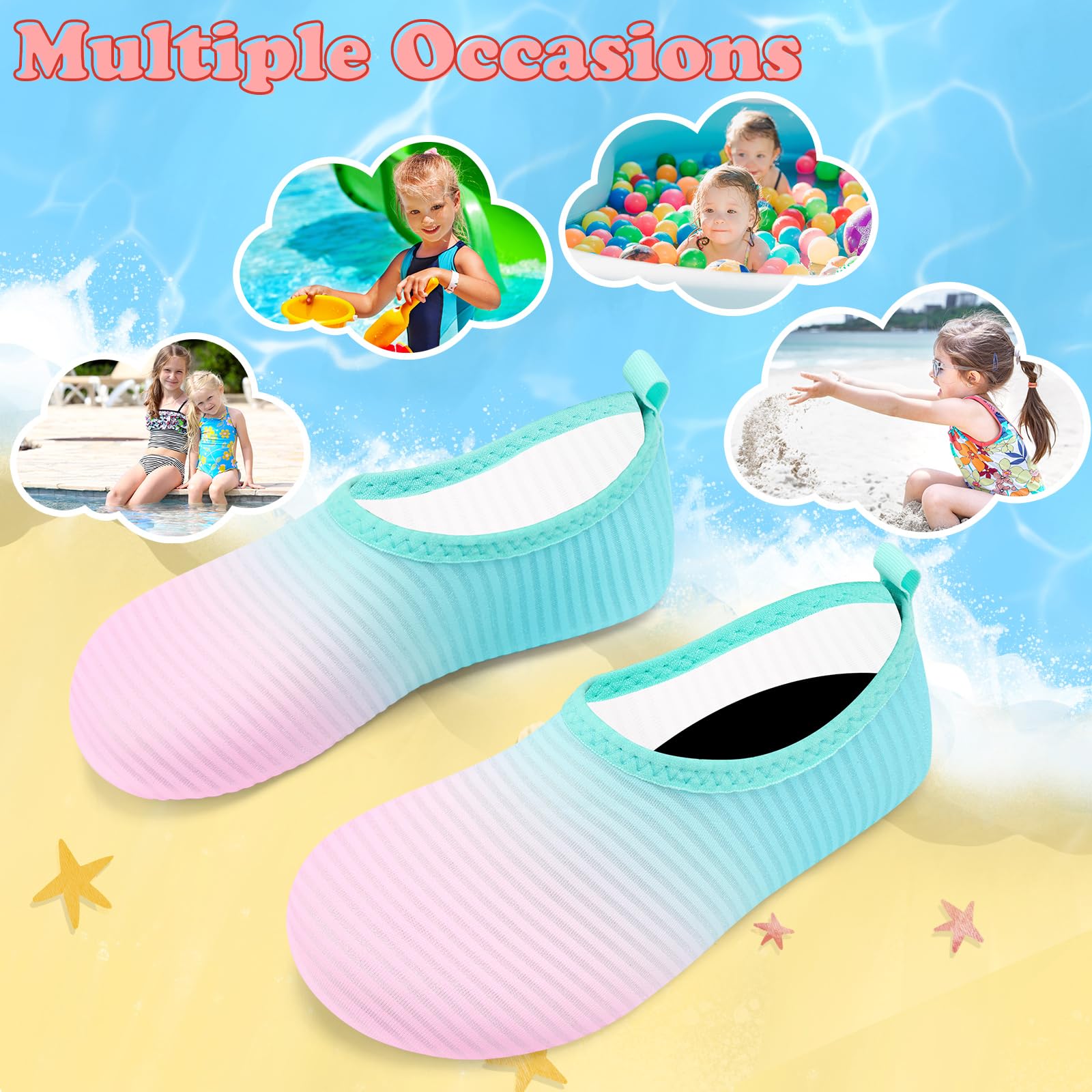 **Deevike Kids Water Shoes for Boys & Girls - Quick Dry Barefoot Aqua Socks for Beach, Swimming, Surfing, Outdoor Walking & Sports - Toddler & Youth Sizes**    *(Perfect for Beach Trips, Pool Parties, Water Parks, and Outdoor Adventures!)*