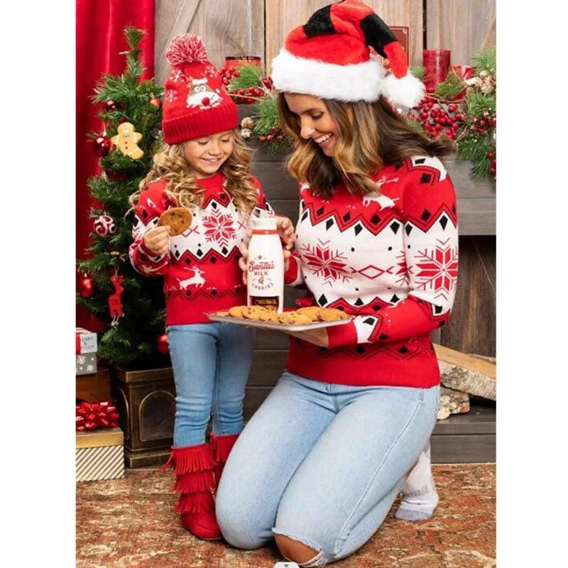 Mommy and Me Matching Christmas Sweaters - Cute Family Holiday Outfits for Christmas Photos & Festive Gatherings