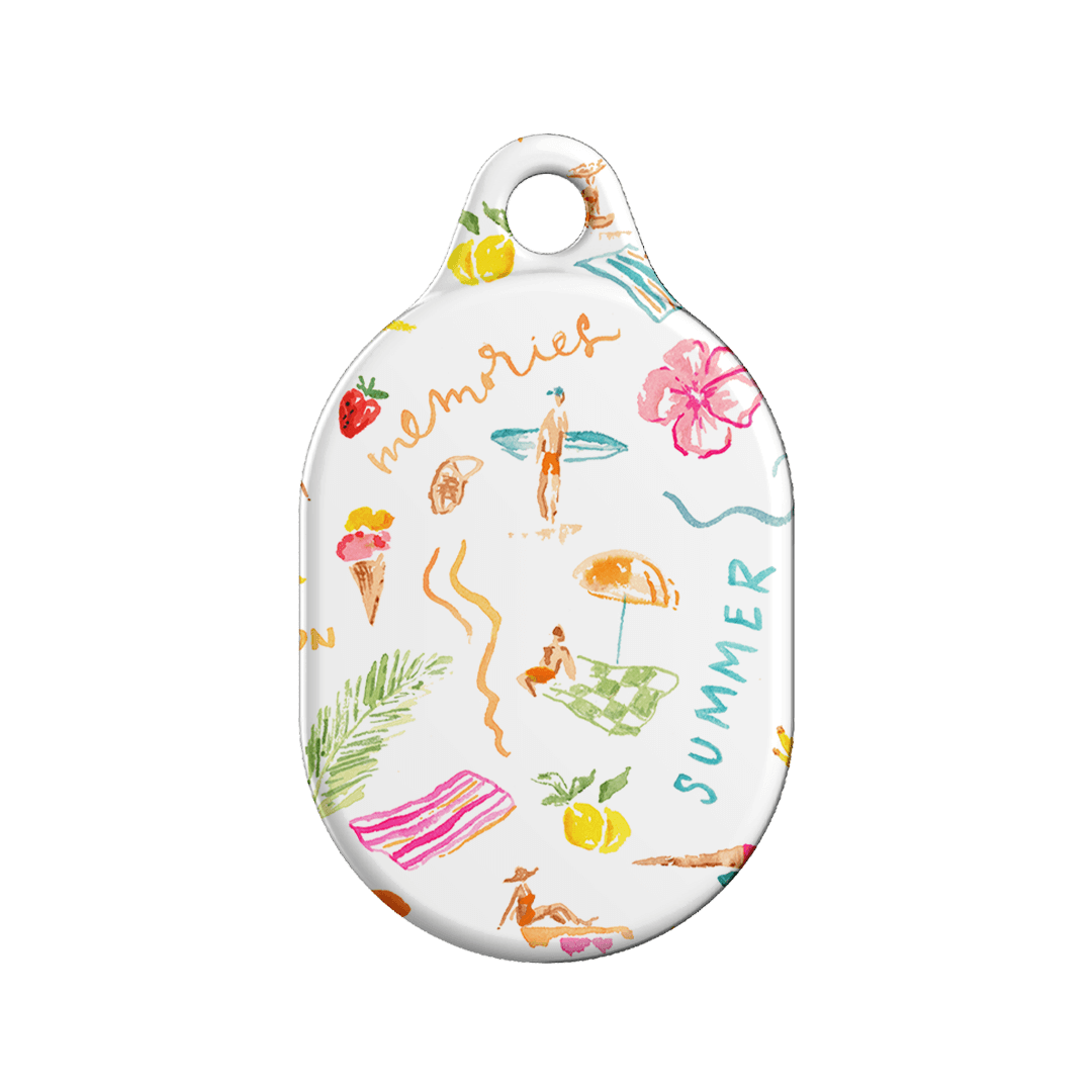 Summer Memories AirTag Case - Durable & Stylish Holder for Apple AirTag - Perfect for Travel, Luggage, Keys & Backpacks