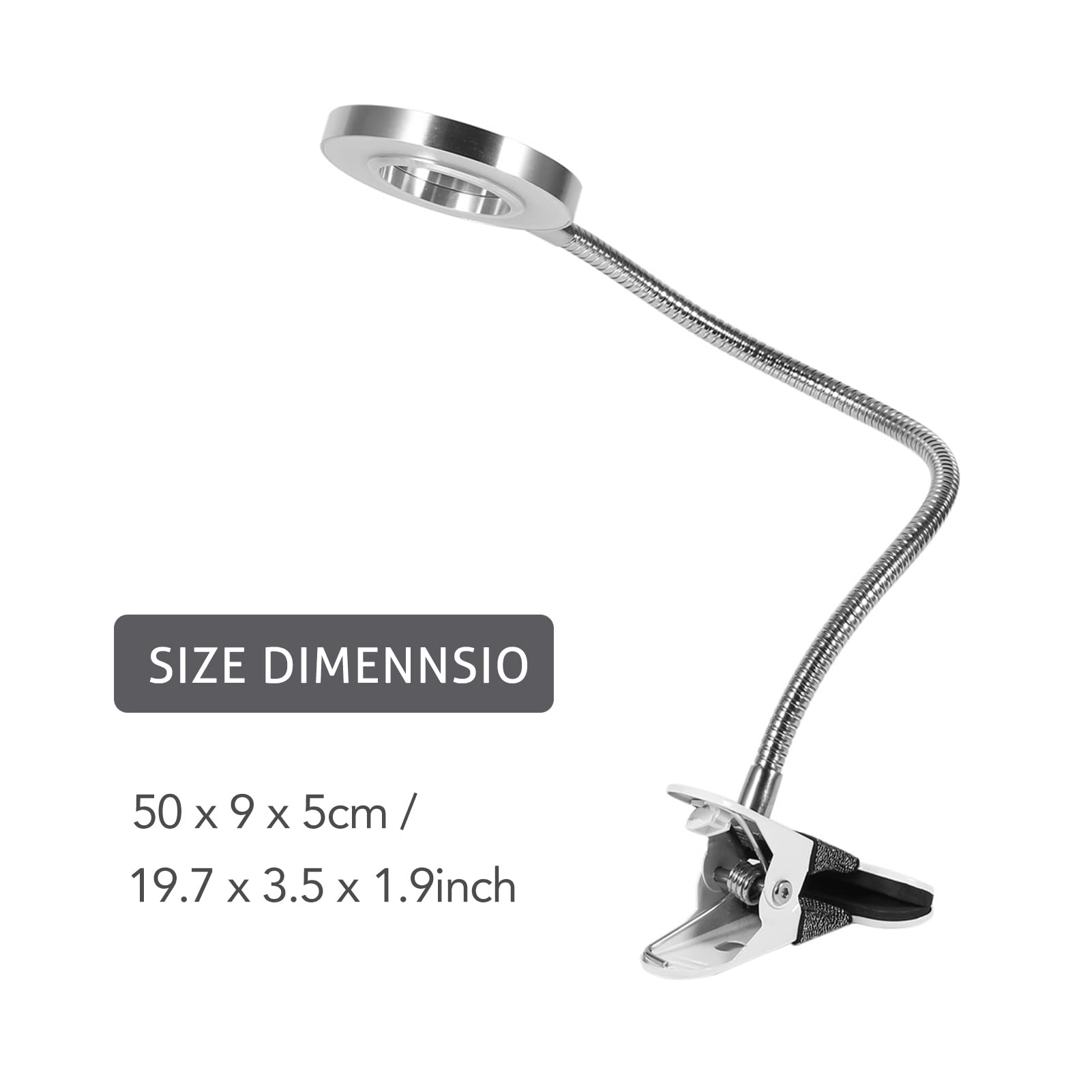 Portable USB Rechargeable LED Desk Lamp for Eyebrow & Manicure - Adjustable Gooseneck Beauty Light for SPA, Salon, Home Makeup & Nail Art (Perfect for Professional Stylists & DIY Beauty)