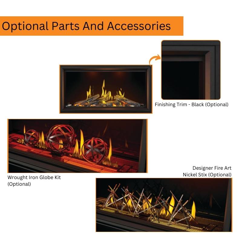 Napoleon TLV62N Tall Vector 62 Linear Direct Vent Gas Fireplace - Modern Heating for Living Rooms & Patios