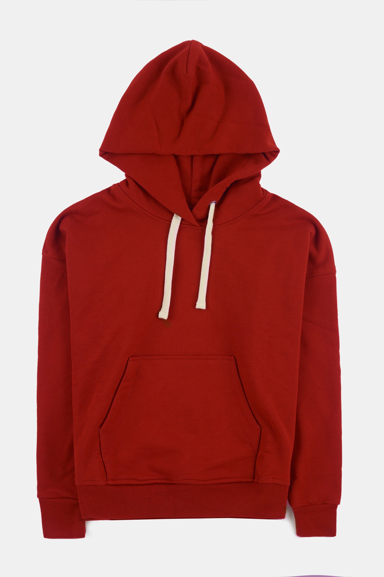 Men's Crimson Hooded Sweatshirt - Soft Fleece Pullover with Front Pocket | Perfect for Casual Wear, Gym & Outdoor Activities