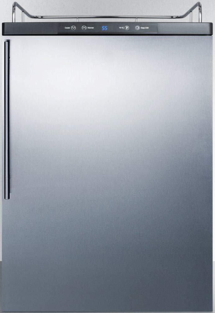 Summit SBC635MBINKSSHV Stainless Steel Wine Dispenser - Perfect for Home Bars, Restaurants, and Wine Tasting Events