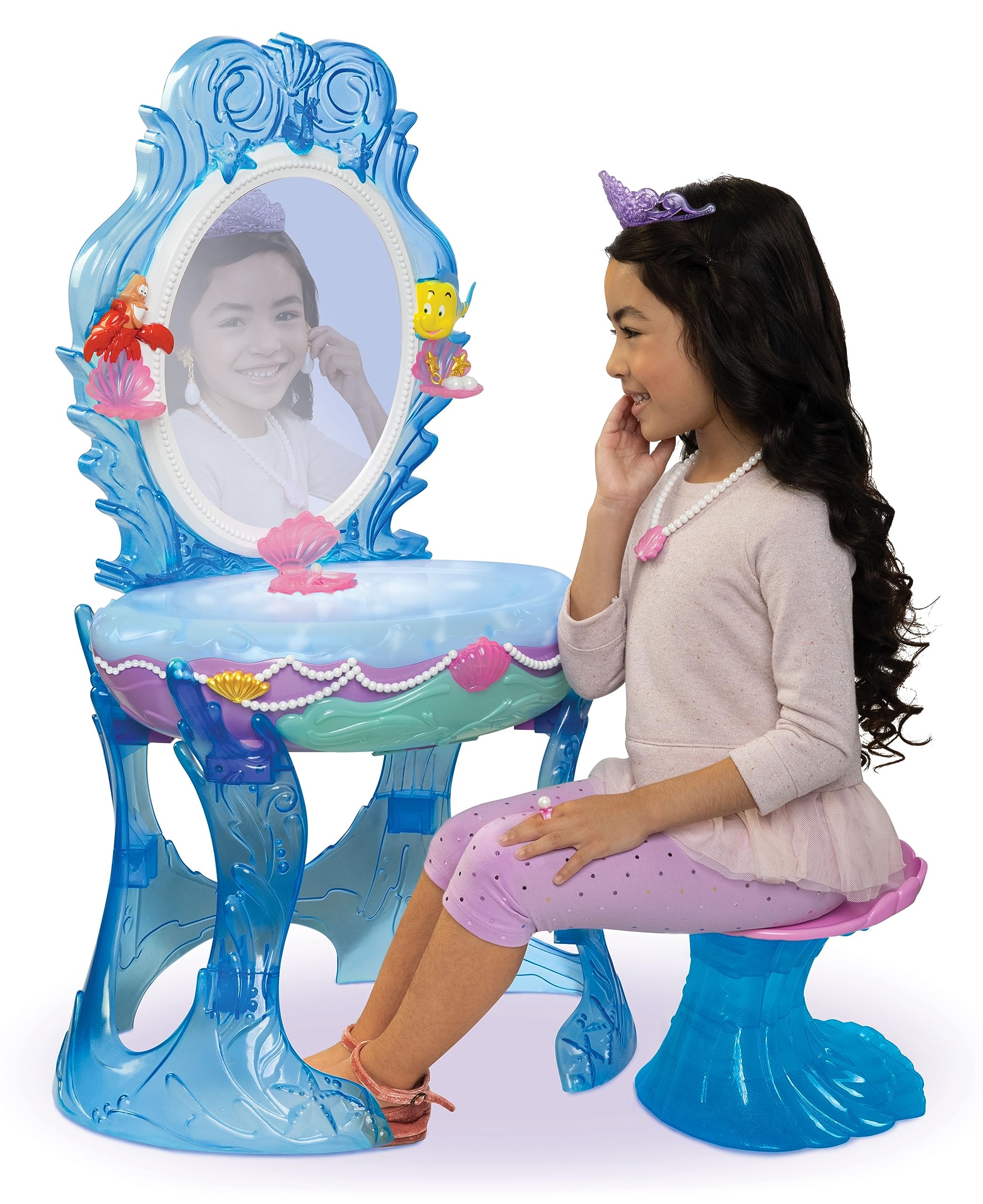 Disney Princess Ariel Vanity Set for Girls with Lights & Sounds - Plays 