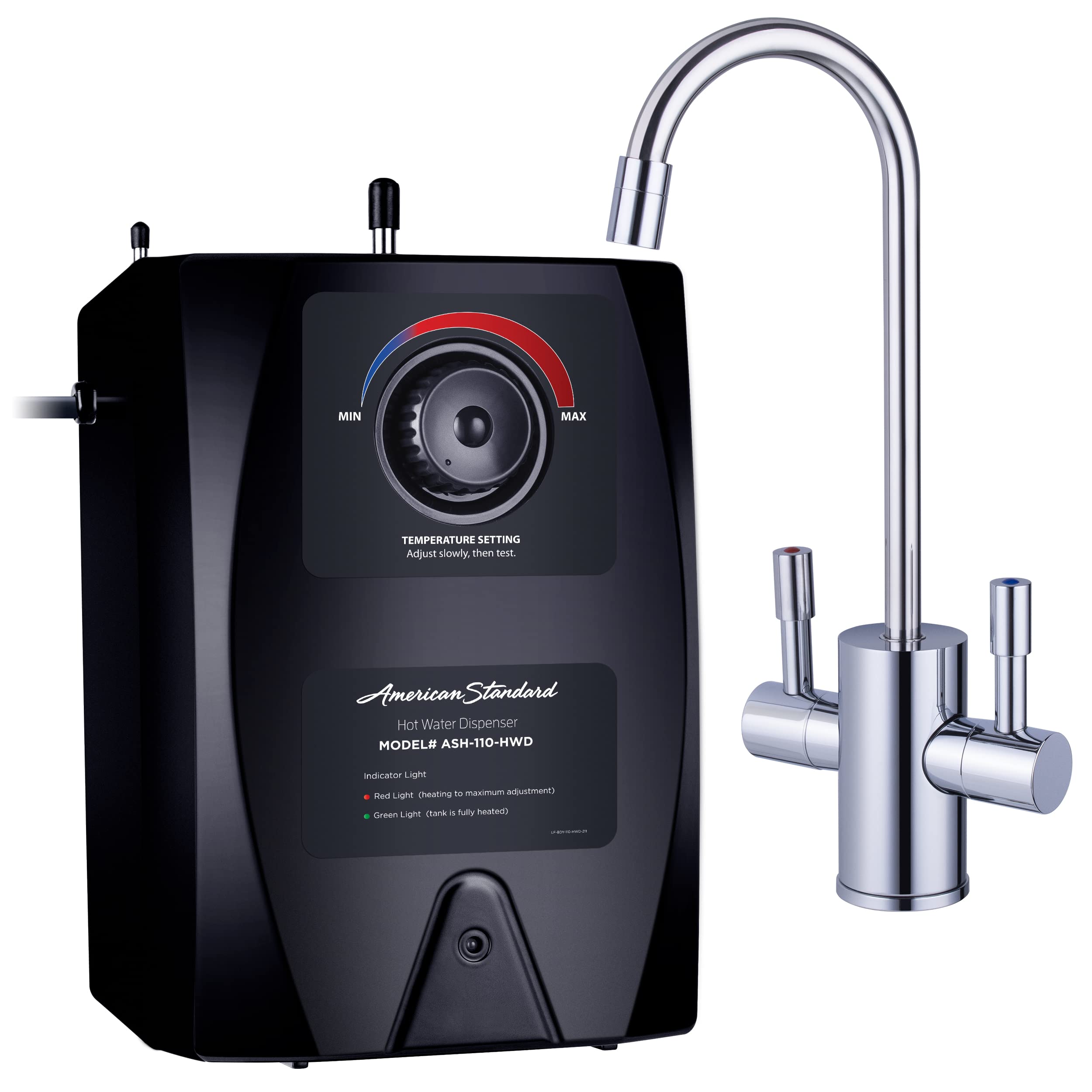 American Standard ASH-110 Hot Water Dispenser with Polished Chrome Dual Handle Faucet - 780W, 110V - Perfect for Kitchen, Office & Tea/Coffee Stations