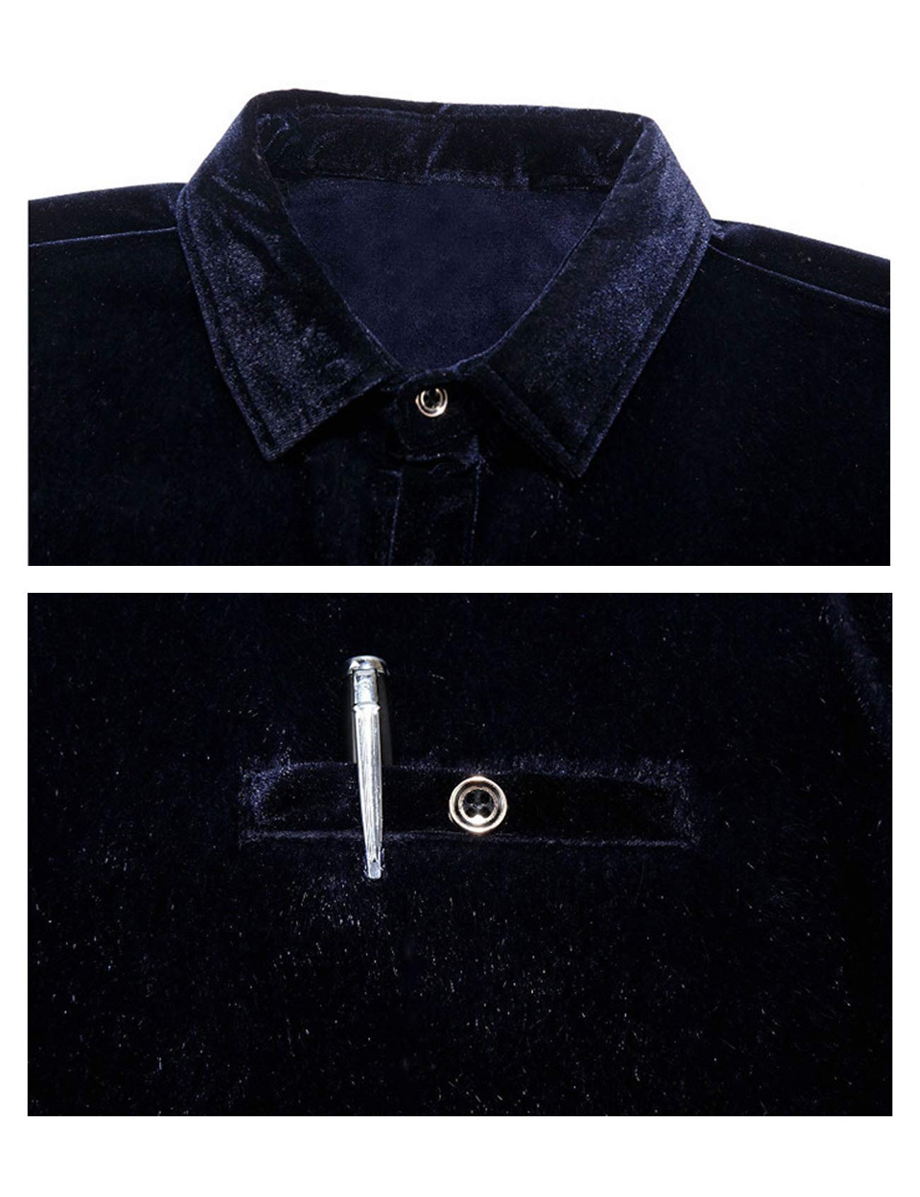 Best Men's Slim Fit Velvet Long Sleeve Shirt for Autumn - XL Black | Comfortable & Stylish Fall Fashion for Work, Date Night & Casual Outings