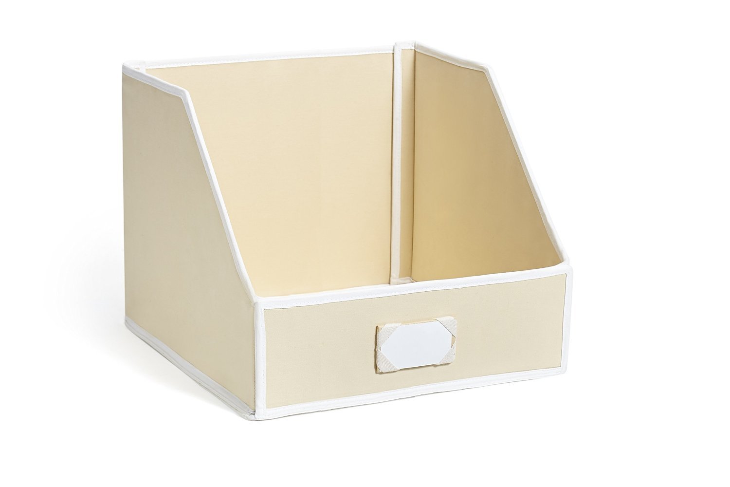 Premium Linen Closet Organizer Bins - 100% Brushed Cotton Twill Storage Baskets for Sheets, Blankets, Towels & Bedding (Large, Cream) | Perfect for Bedroom, Bathroom & Closet Organization