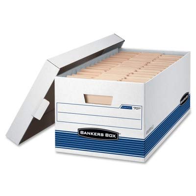 Bankers Box FEL00701 File Storage Box - Secure Document Organizer for Office, Home & Business Records - Perfect for Filing, Archiving & Paperwork Management