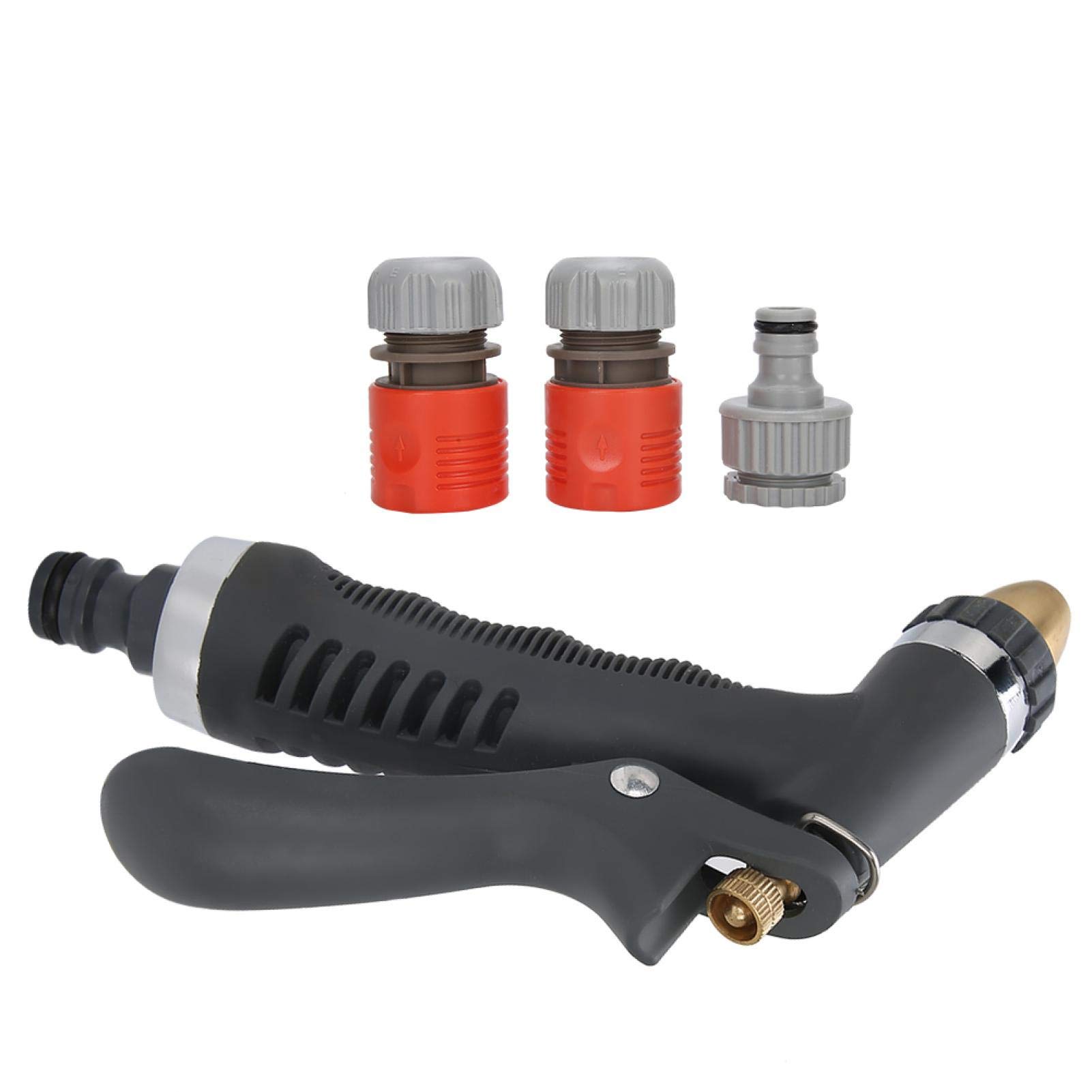 Premium Okuyonic Garden Hose Nozzle Sprayer - Heavy Duty Water Hose Nozzle with 8 Spray Patterns for Gardening, Car Washing, Farm Irrigation & Outdoor Cleaning - Durable Brass Connector Kit for Lawn Care, Patio Cleaning & Plant Watering