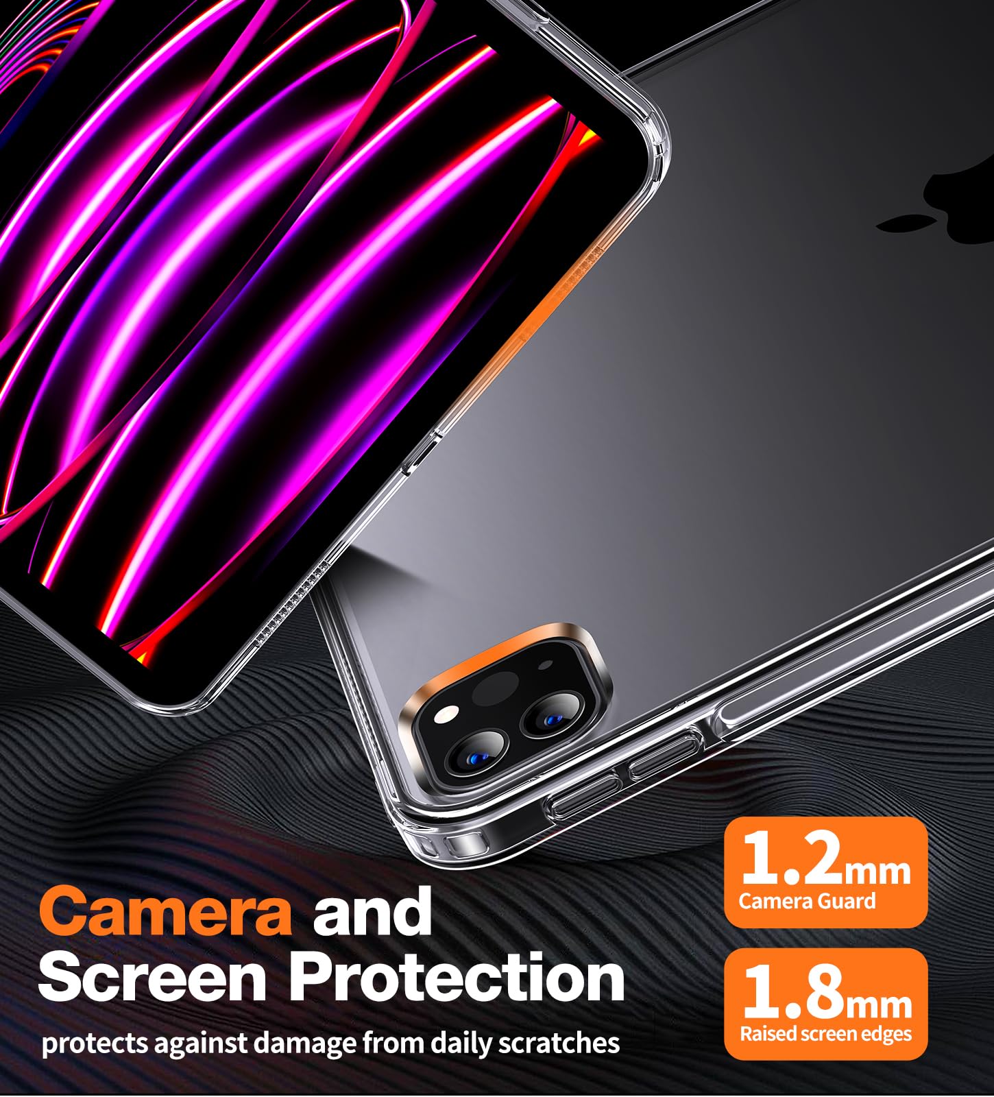 Premium Clear iPad Pro 12.9 Case (2020-2023 Models) - Ultra Slim Hard Back Cover with Screen Protector | Anti-Yellowing Technology | Apple Pencil Compatible | Perfect for Work, Travel & Home Use