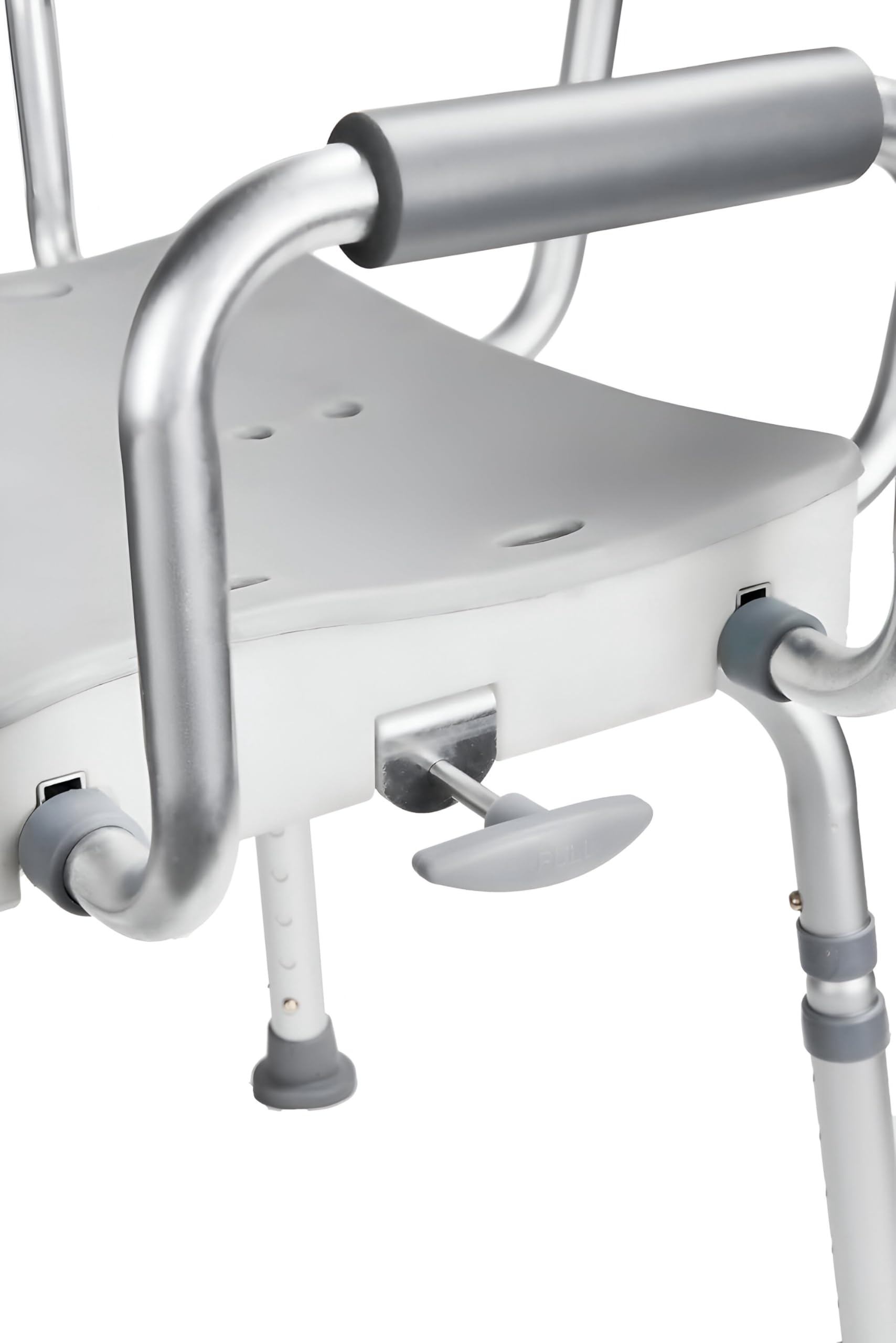 MOBB Premium 360° Swivel Shower Chair with Backrest - Adjustable Height Bath Bench with Locking Mechanism, Padded Armrests - 300 lbs Weight Capacity - Ideal for Elderly, Disabled & Post-Surgery Bathroom Safety