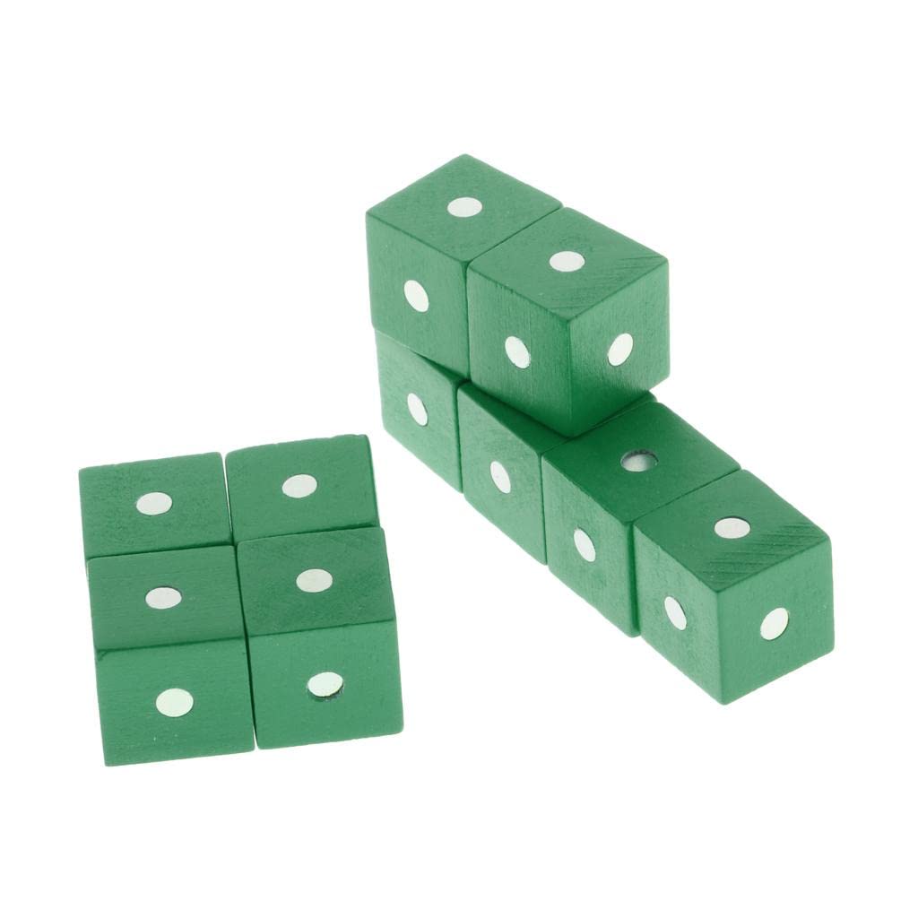 Enakshi Colorful Wooden Cube Blocks - Early Education Teaching Aids for Preschool Children | Montessori Learning Toys | Perfect for Classroom Activities & Pretend Play
