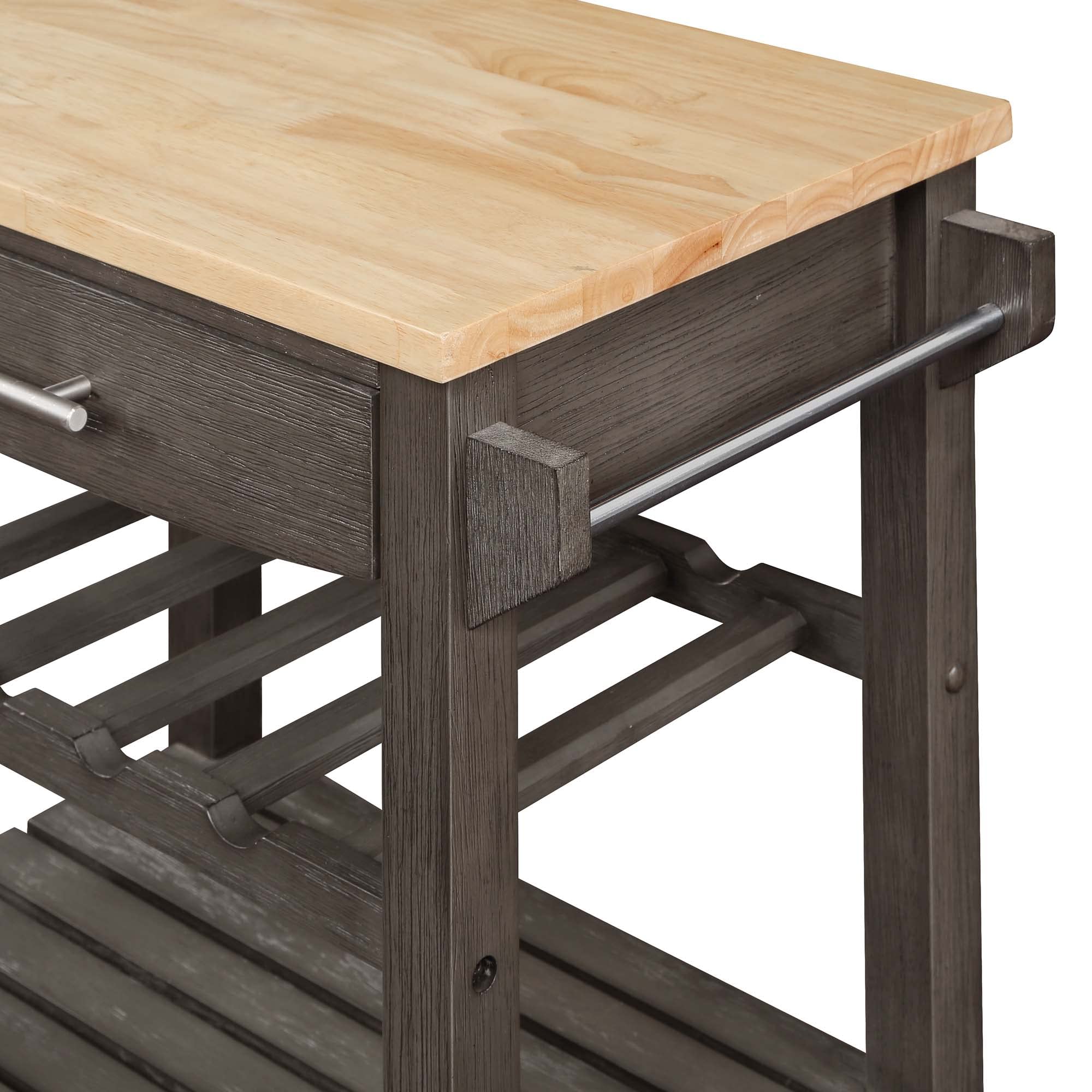 Ellaine 4-Tier Kitchen Cart with Drawer & Wine Rack - 24.75