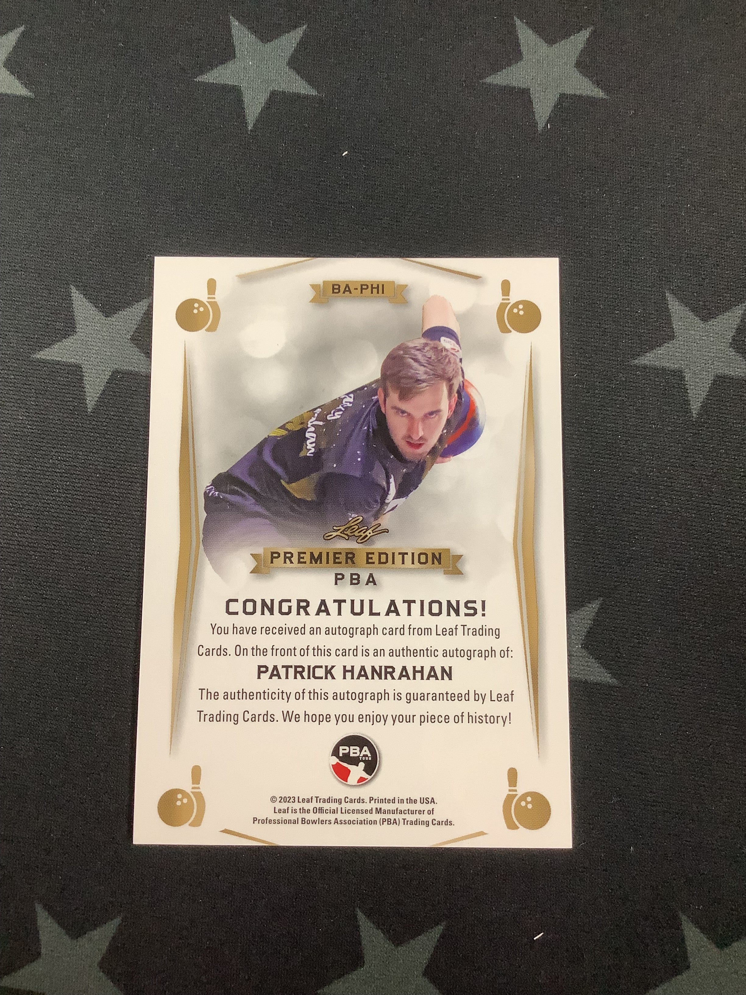 2023 LEAF PREMIER EDITION PBA Patrick Hanrahan BASE AUTO #BA PHI Basketball Trading Card - Perfect for Collectors, Investors & Sports Memorabilia Enthusiasts