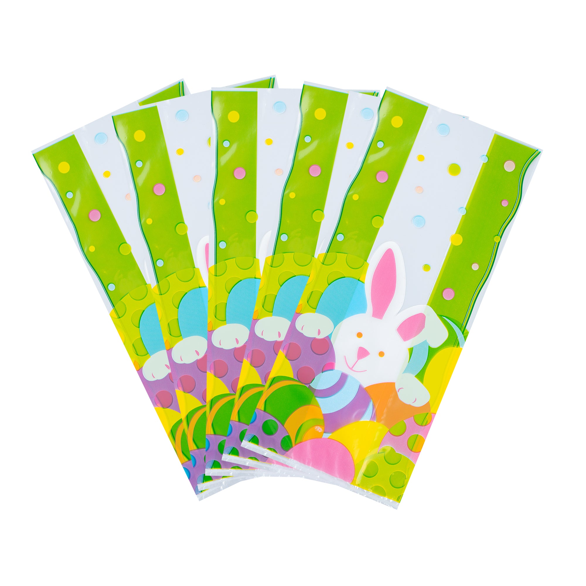 Easter Bunny Plastic Candy Bags - 5 x 3 x 11 Inches Gusseted Stand-Up Pouches (4000 Count Bulk Box) - Perfect for Easter Treats, Party Favors & Holiday Candy Packaging