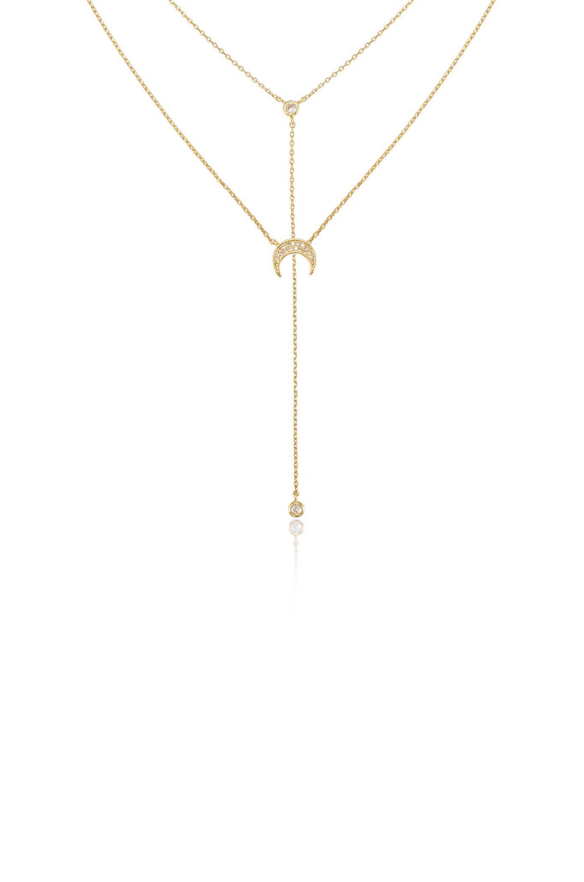 Dainty Layered Crescent Moon Necklace Set - Elegant Gold & Silver Minimalist Jewelry for Women - Perfect for Everyday Wear, Date Nights & Gifts