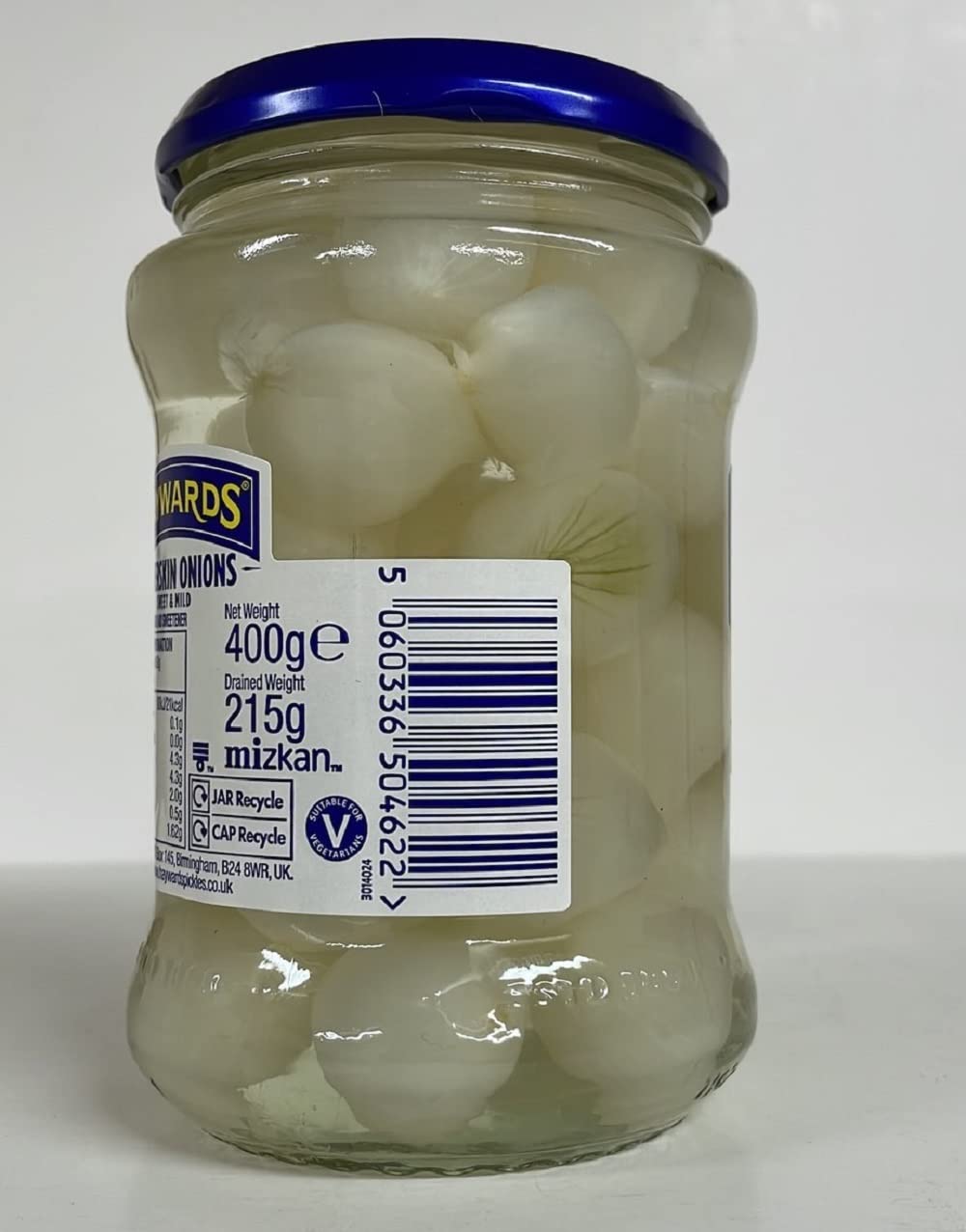 Haywards Pickled Onions 400g - Tangy British Style Pickled Onions in Vinegar Brine - Perfect for Salads, Sandwiches, Cheese Boards & Pub Snacks