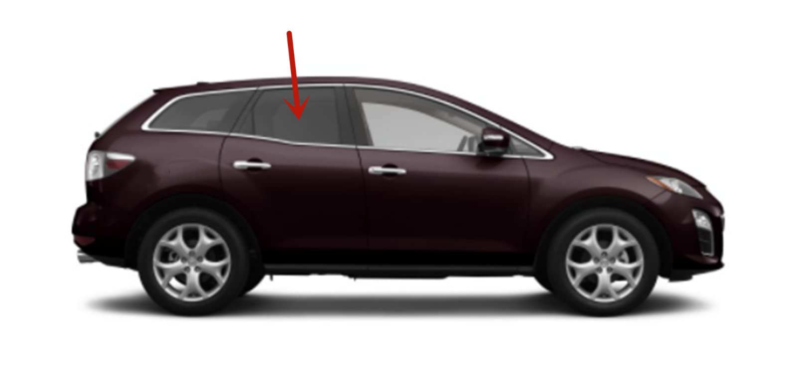 Passenger Right Side Rear Door Window Glass Replacement for Mazda CX-7 2007-2012 Models - Perfect Fit & Easy Installation for Car Window Repair
